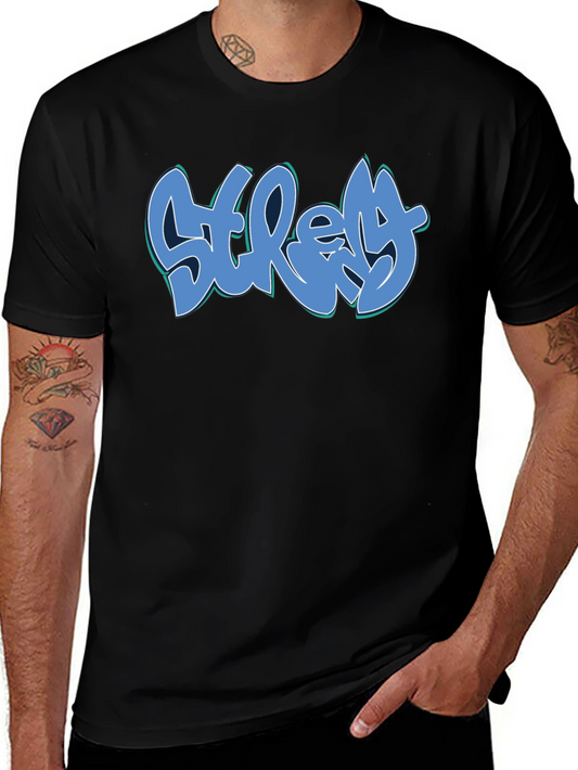 Stretchy Graffiti Tee - Black