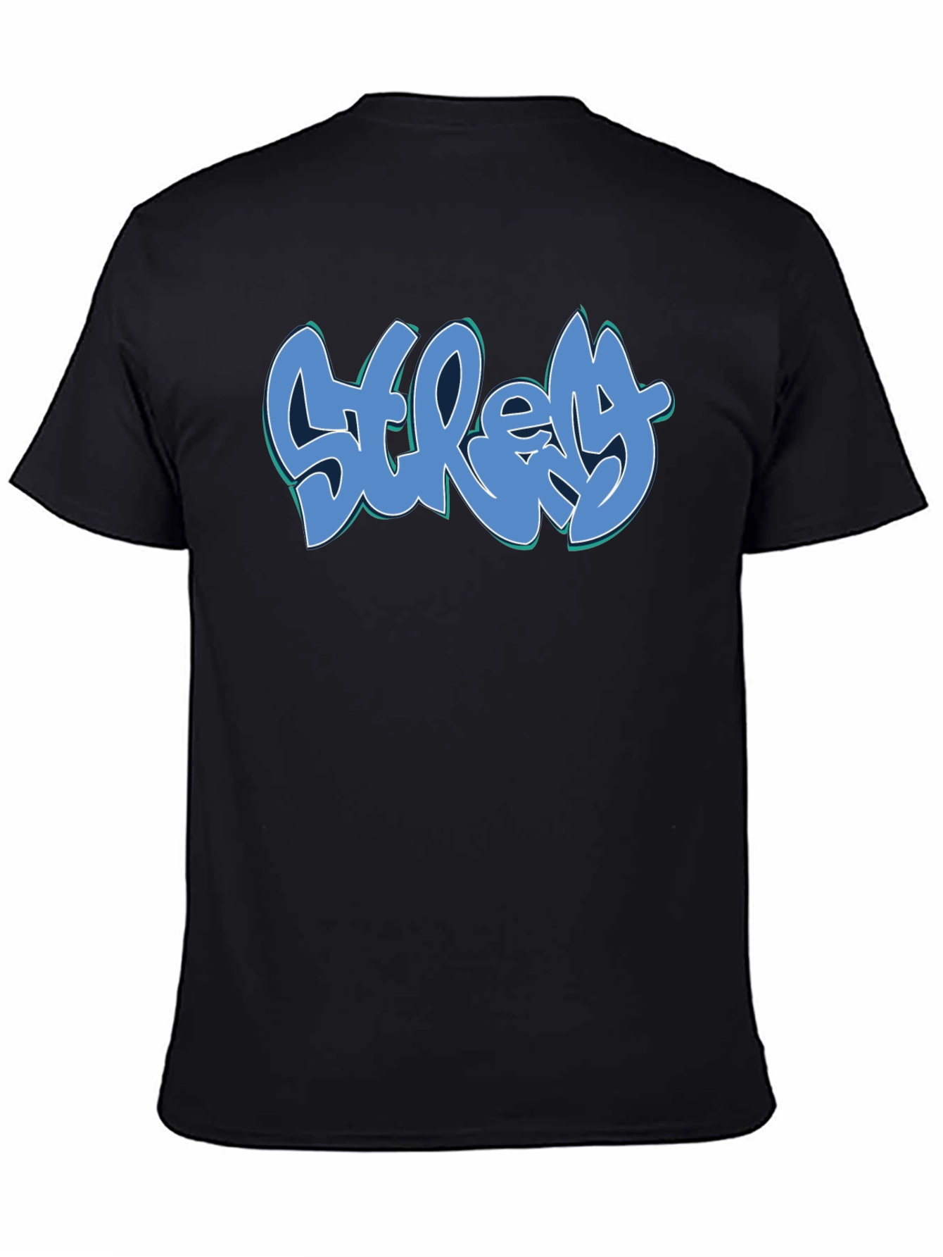Stretchy Graffiti Tee - Black
