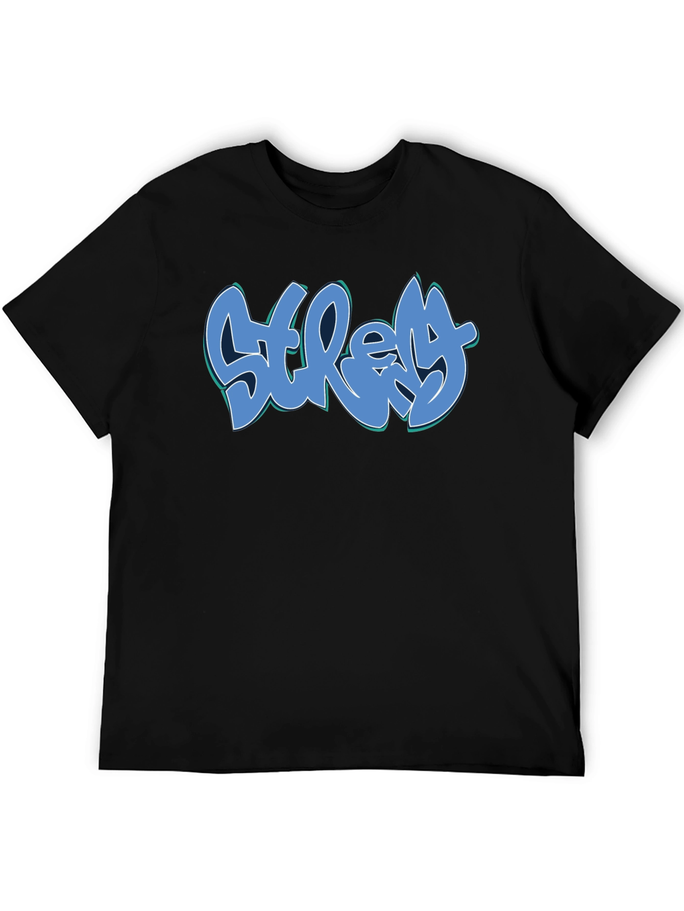 Stretchy Graffiti Tee - Black