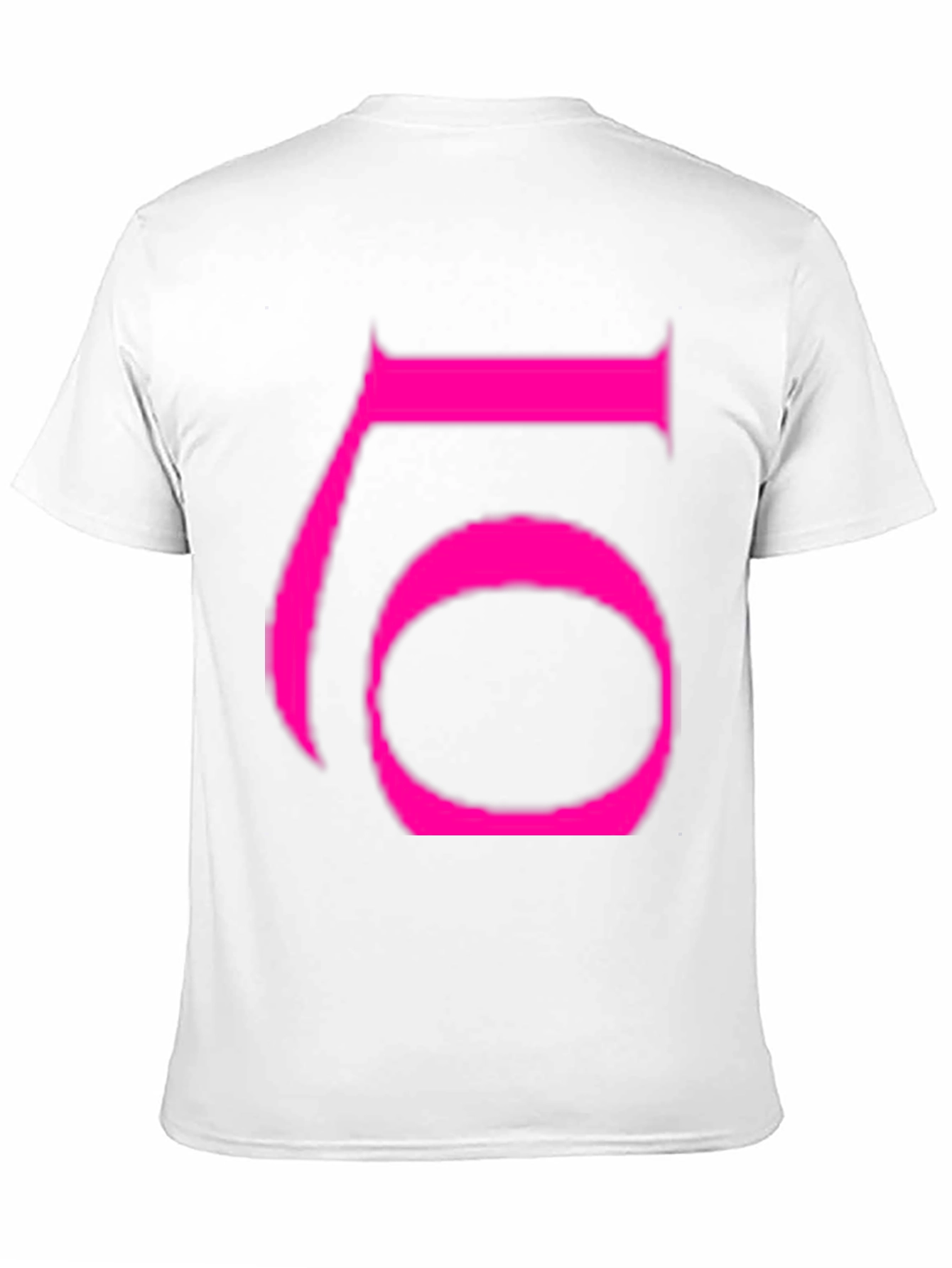 Bold Pink Number 6 Graphic Black T-Shirt