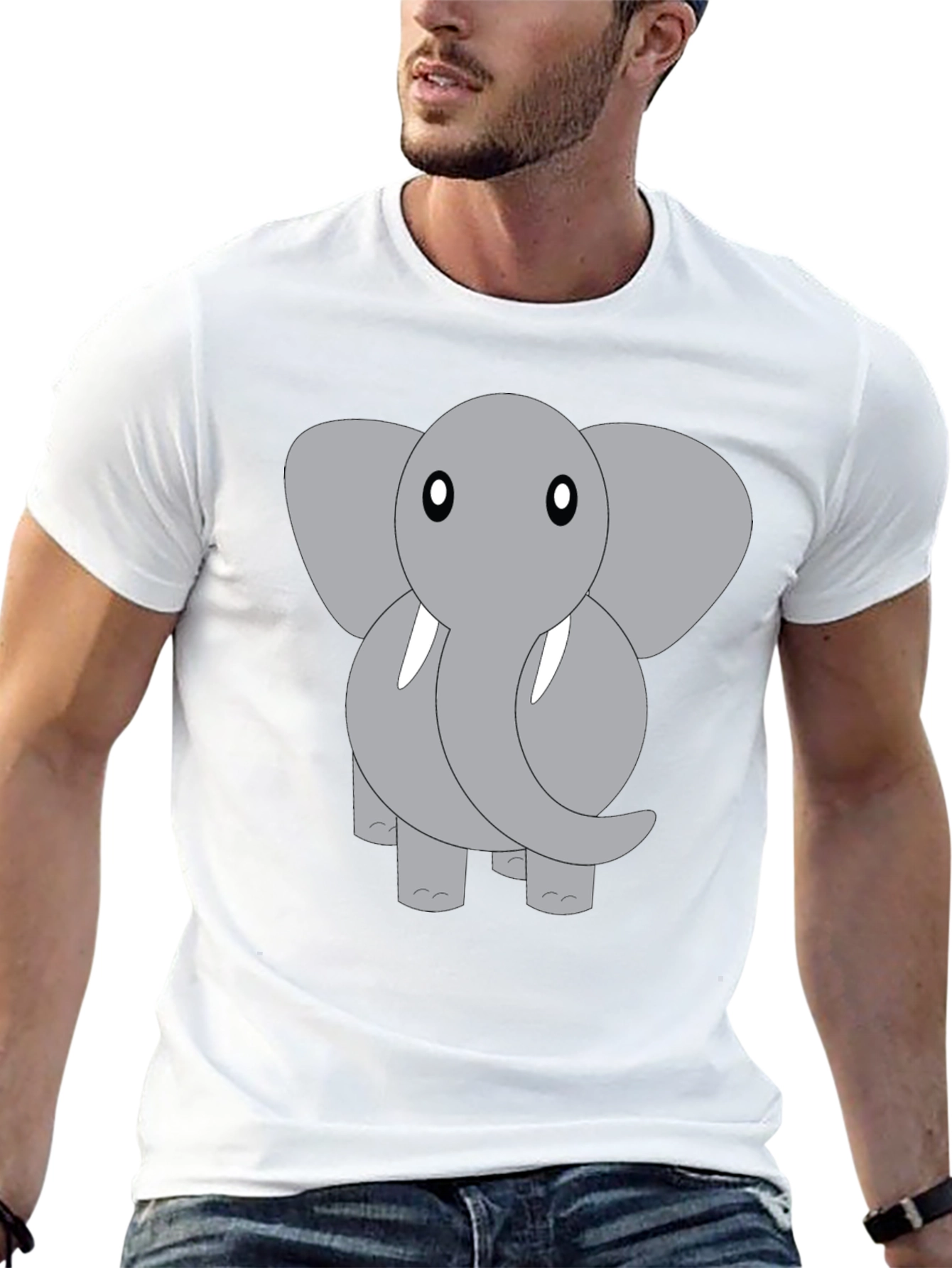 Elephant Graphic Tee - Cute Animal Design