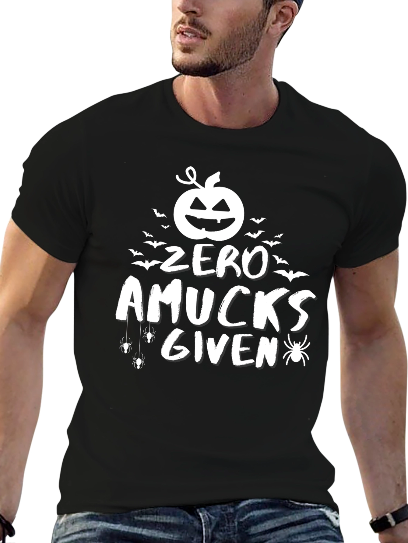Zero Amucks Given Halloween Graphic Tee