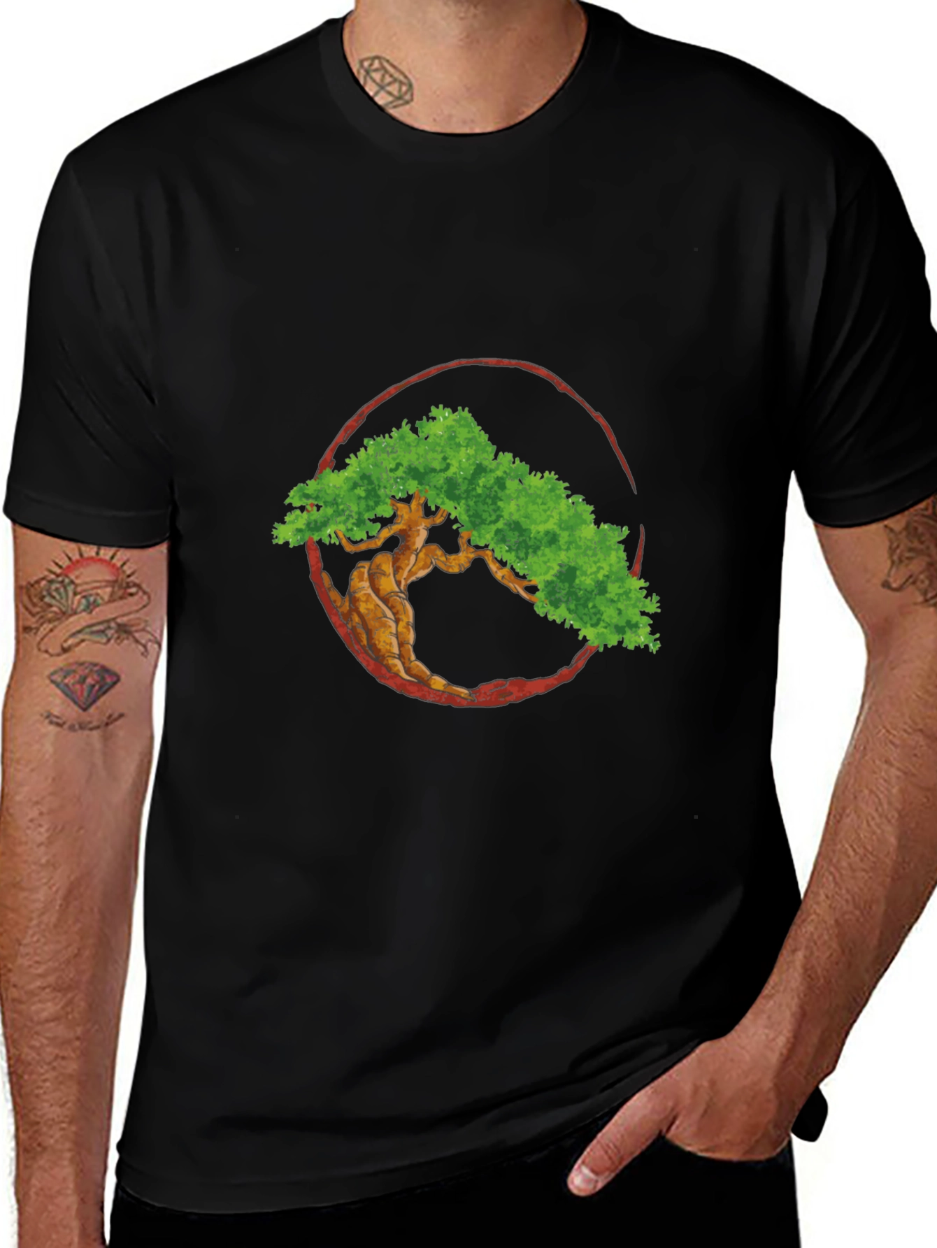 Bonsai Tree Graphic Tee - Zen Style