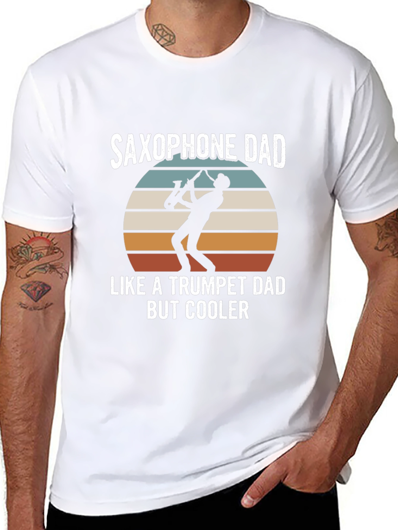 Saxophone Dad T-Shirt - Cooler Than Trumpet Dad