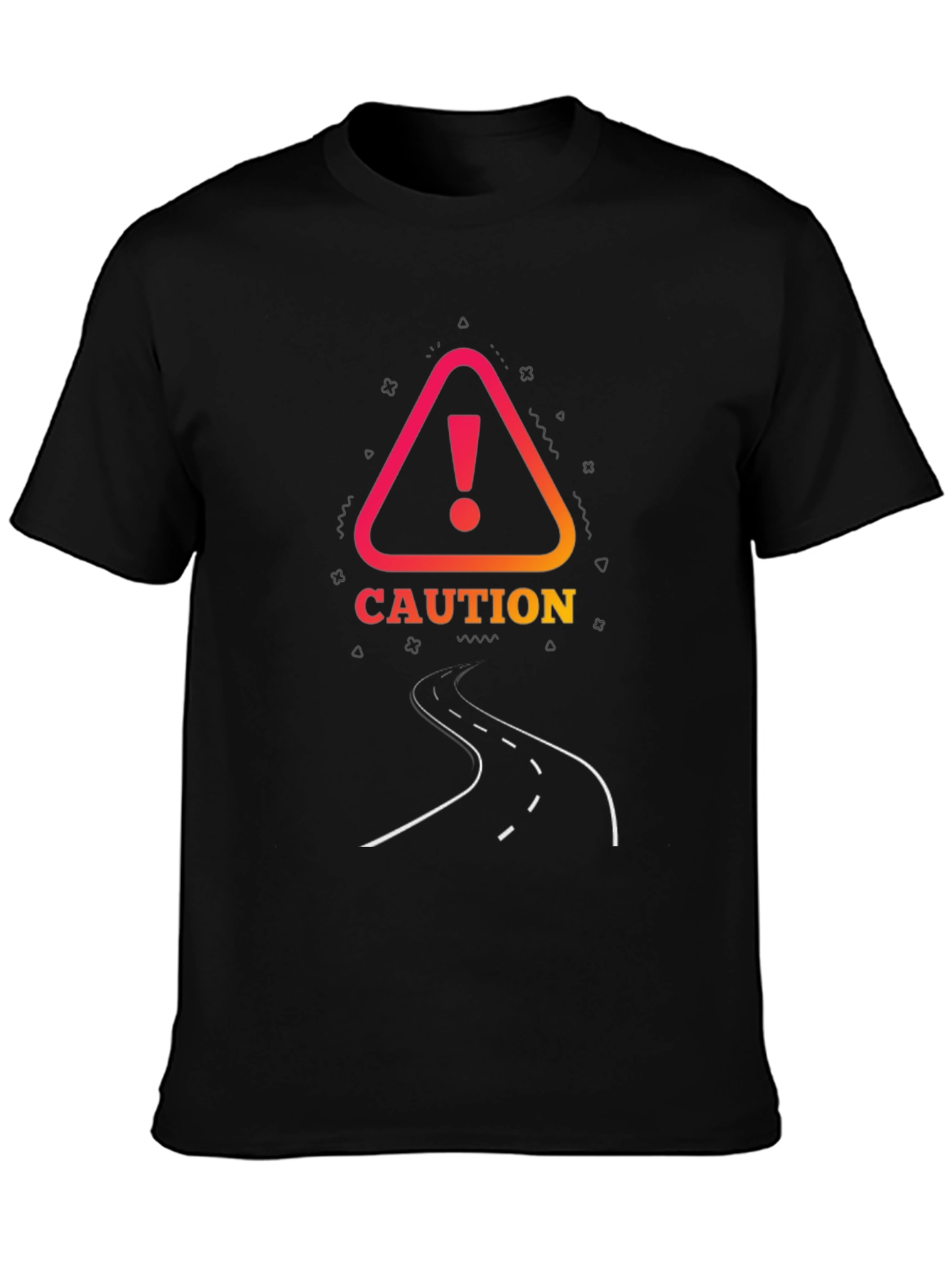 Caution Road Graphic Tee - Danger Ahead!