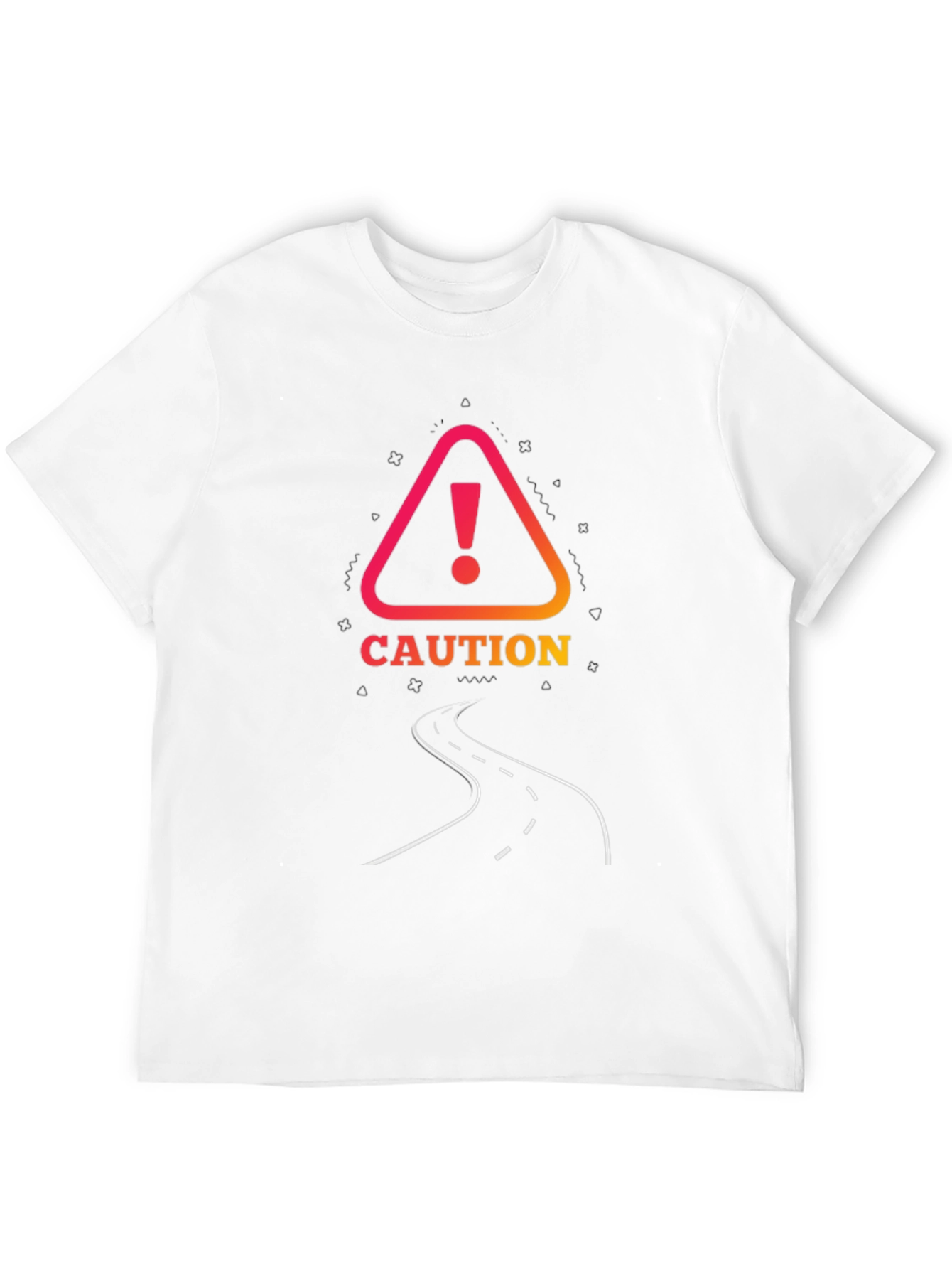 Caution Road Graphic Tee - Danger Ahead!
