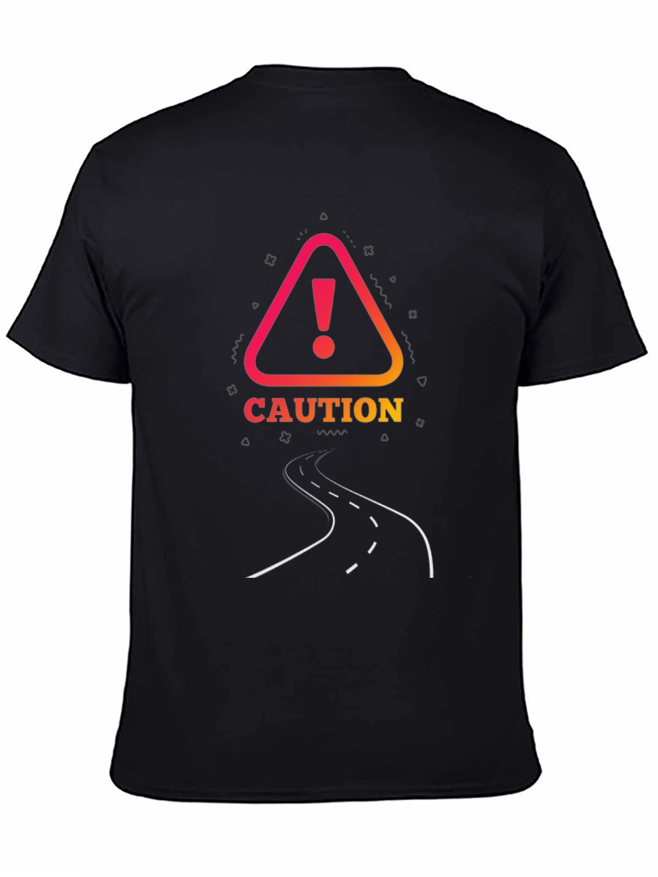 Caution Road Graphic Tee - Danger Ahead!