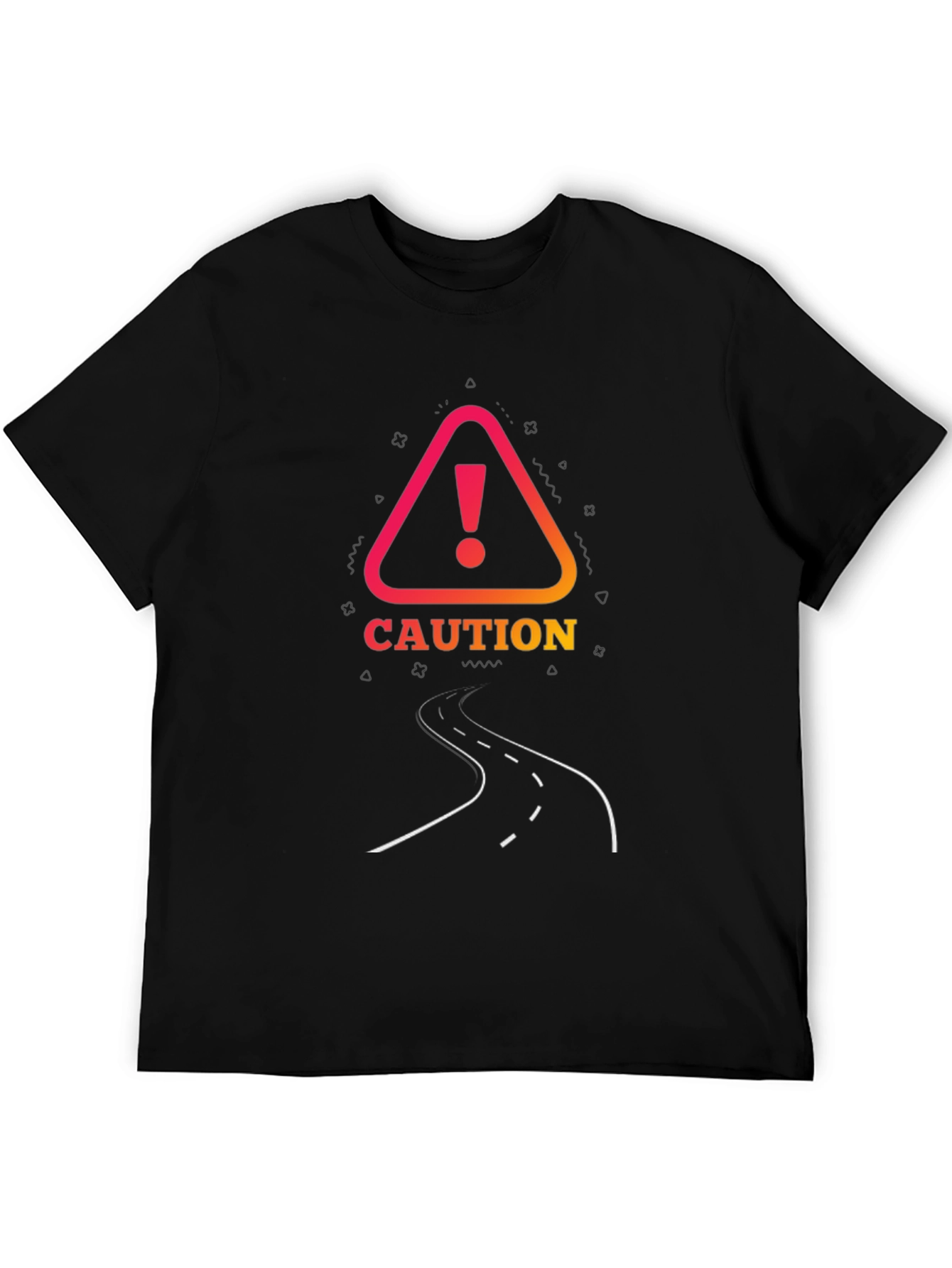 Caution Road Graphic Tee - Danger Ahead!