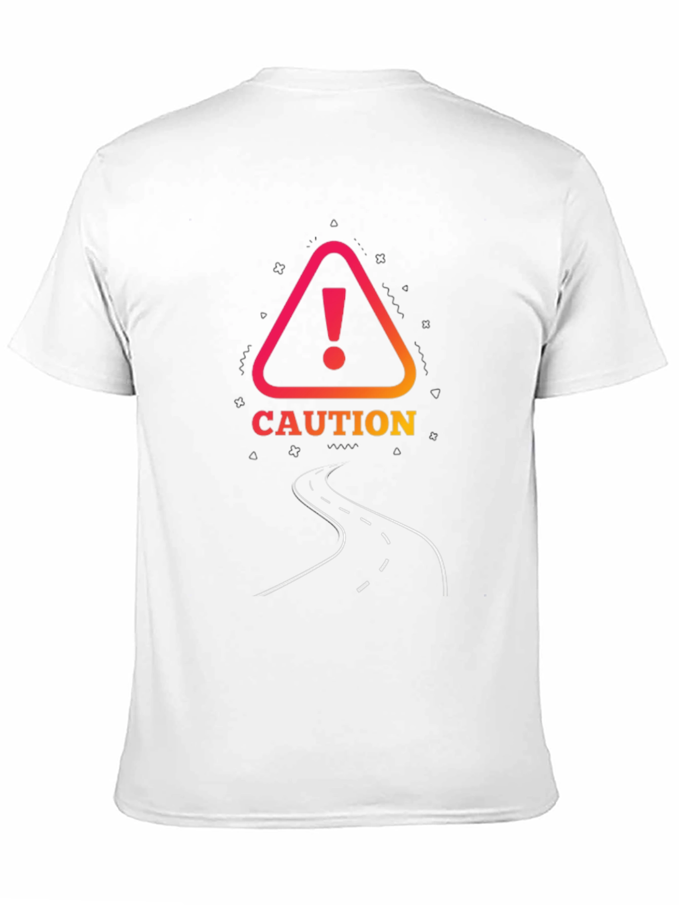 Caution Road Graphic Tee - Danger Ahead!