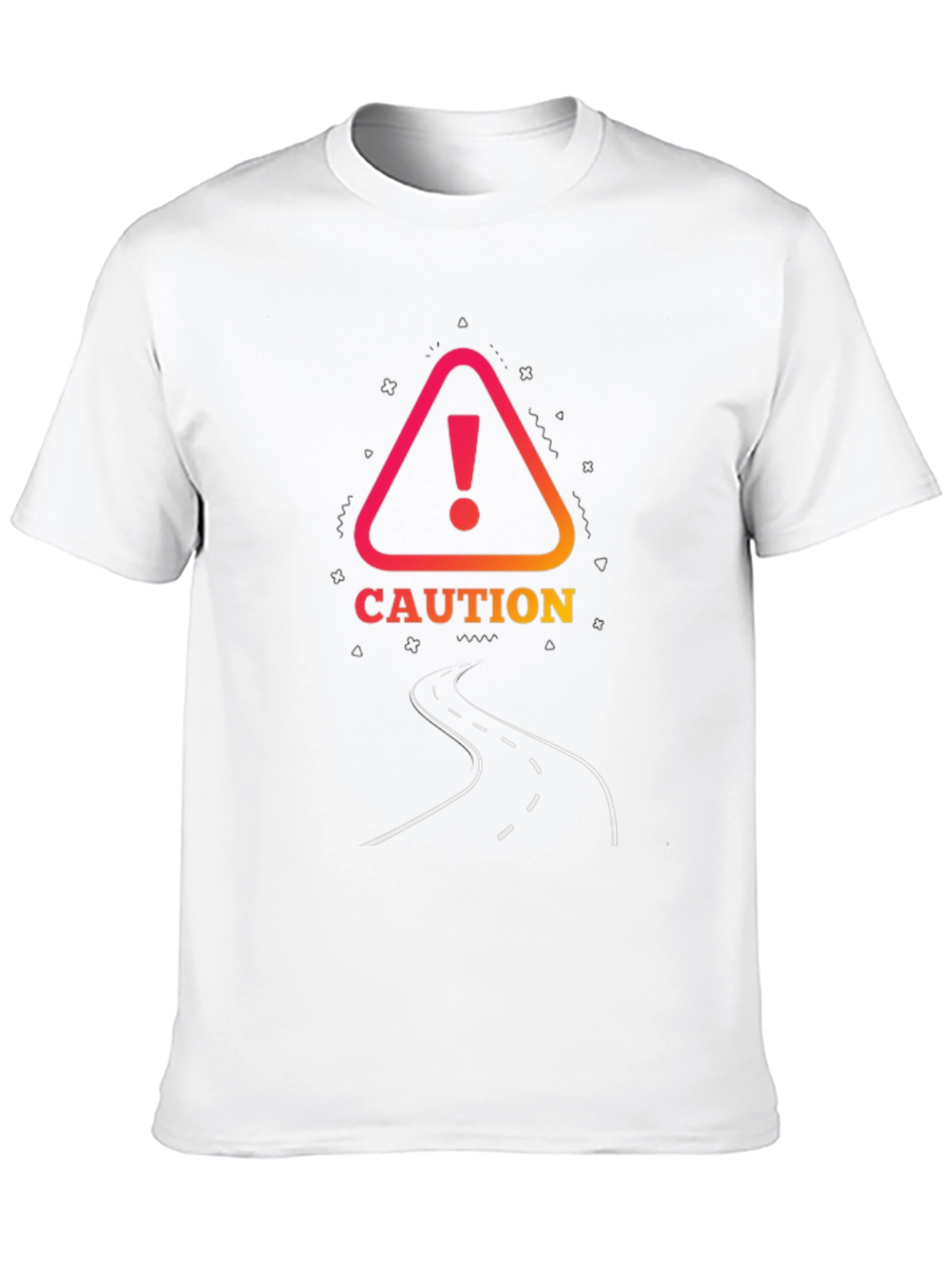 Caution Road Graphic Tee - Danger Ahead!