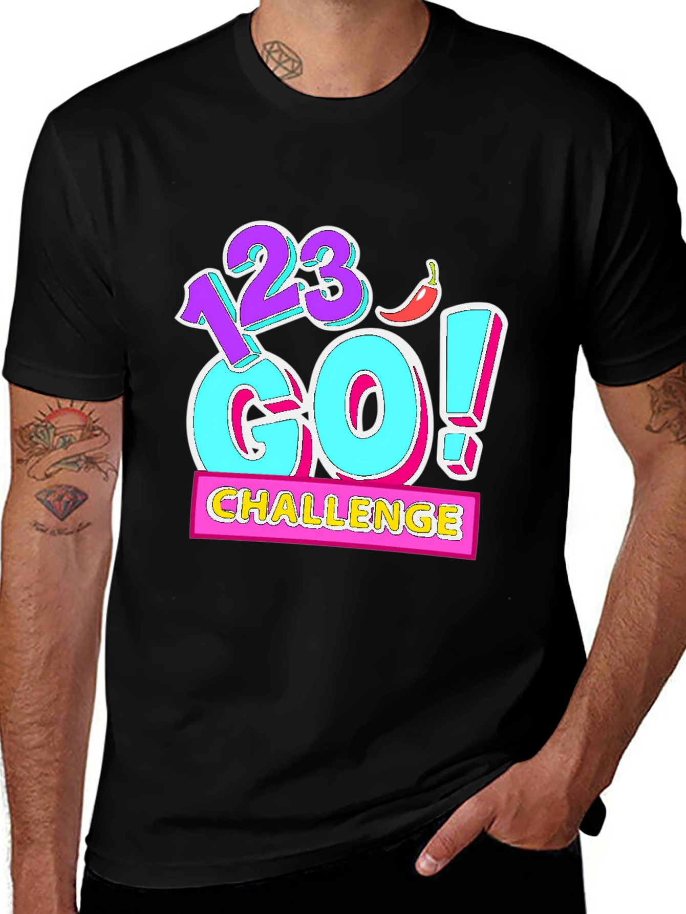 123 Go! Challenge Graphic Tee - Black