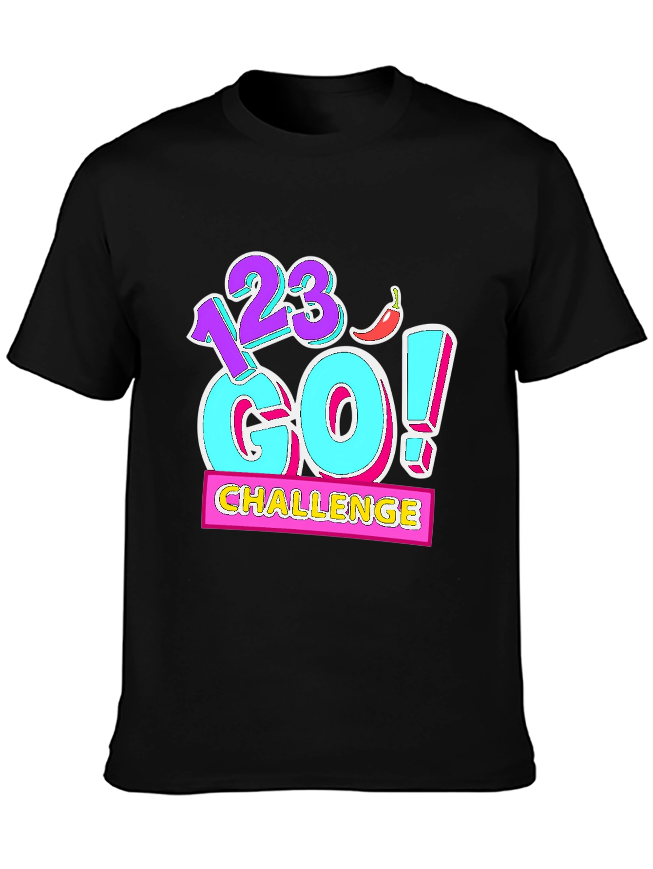 123 Go! Challenge Graphic Tee - Black