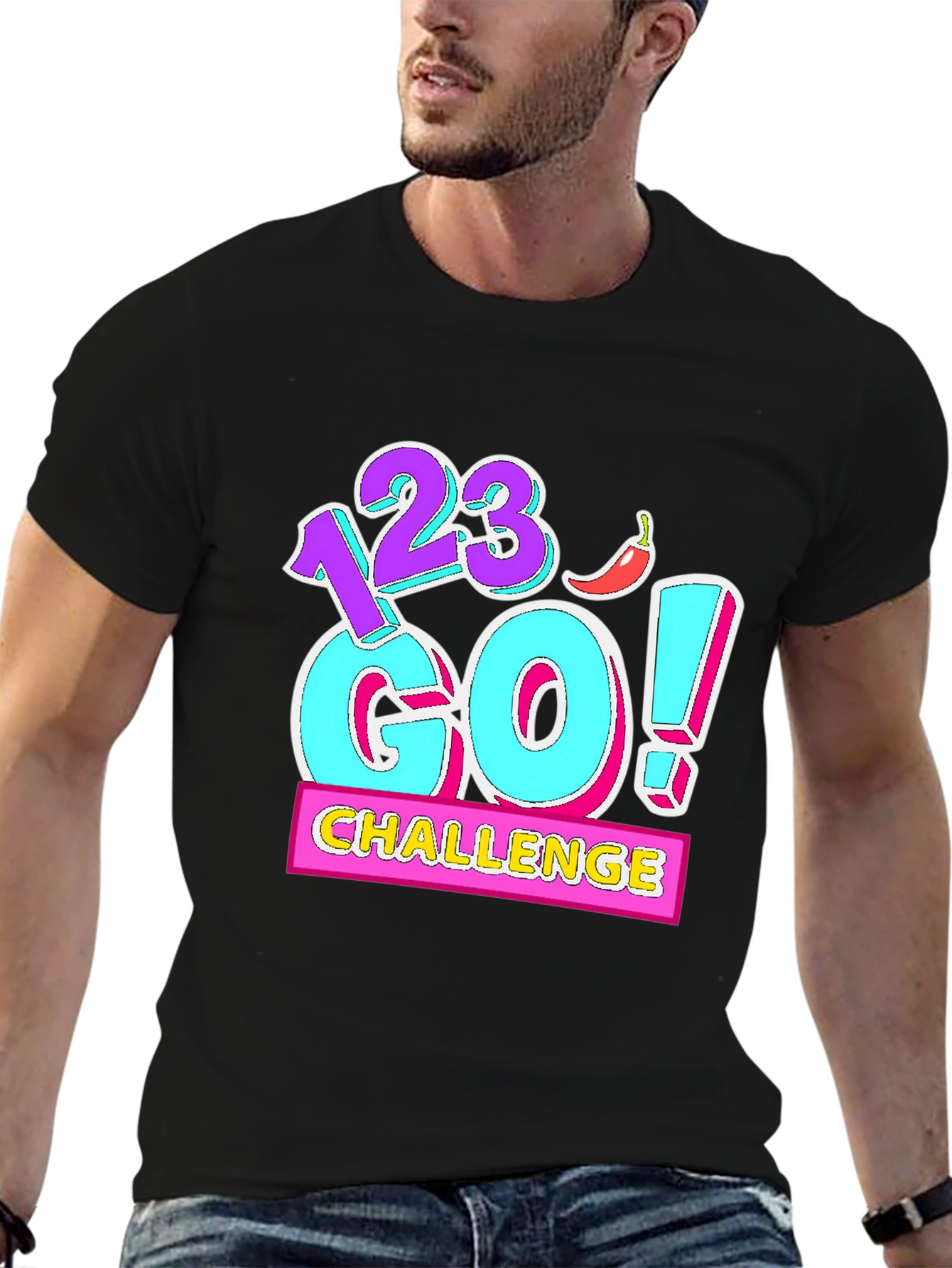 123 Go! Challenge Graphic Tee - Black