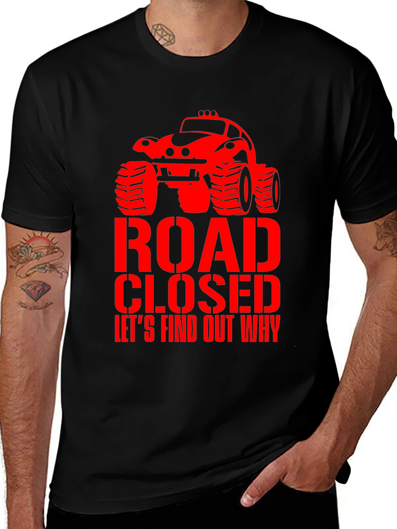 Road Closed Monster Truck Graphic Tee