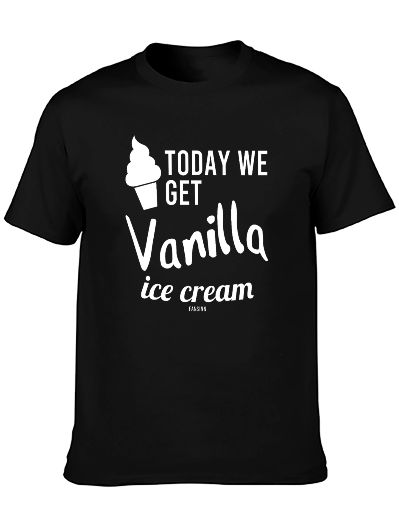 Vanilla Ice Cream T-Shirt - Black Graphic Tee
