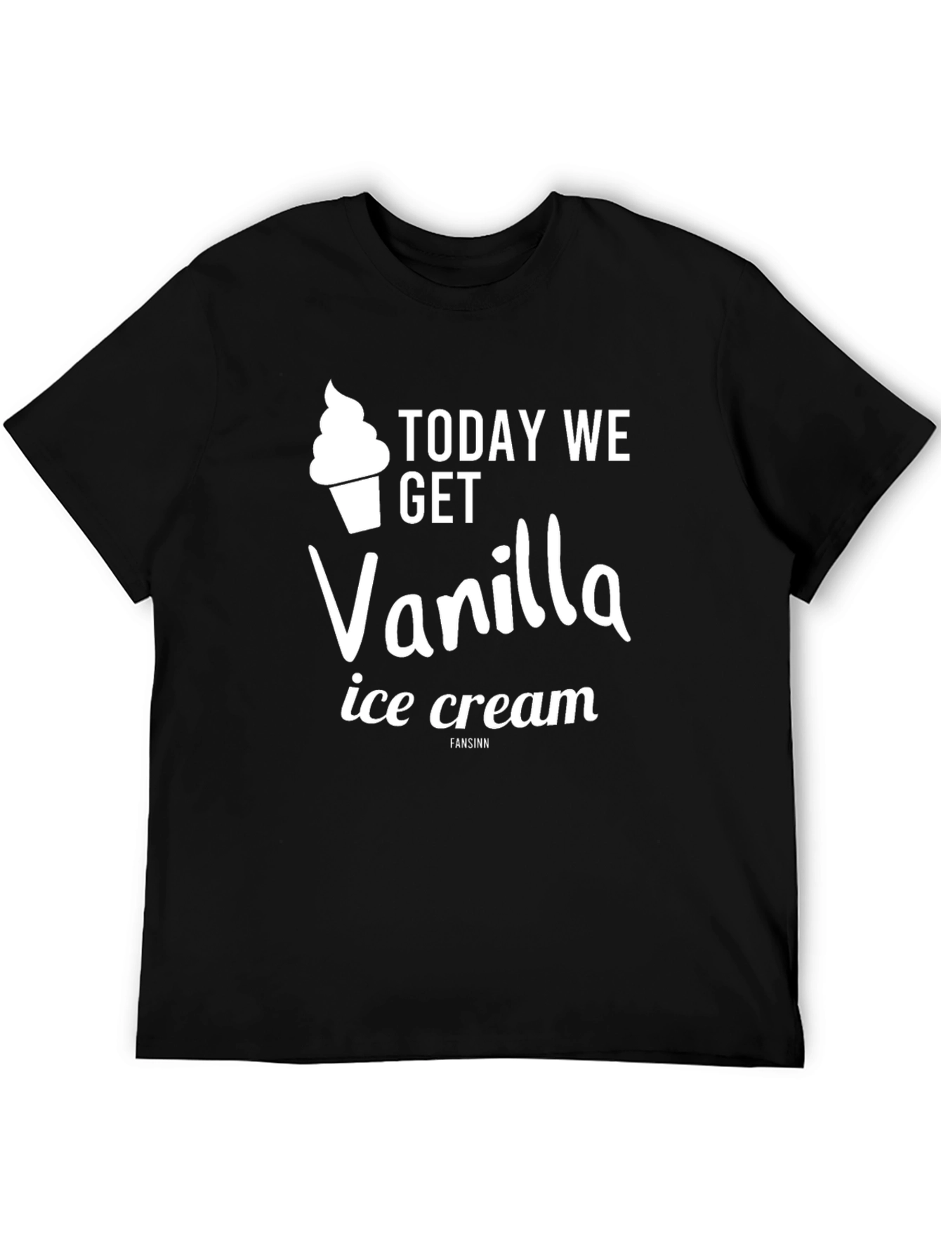 Vanilla Ice Cream T-Shirt - Black Graphic Tee