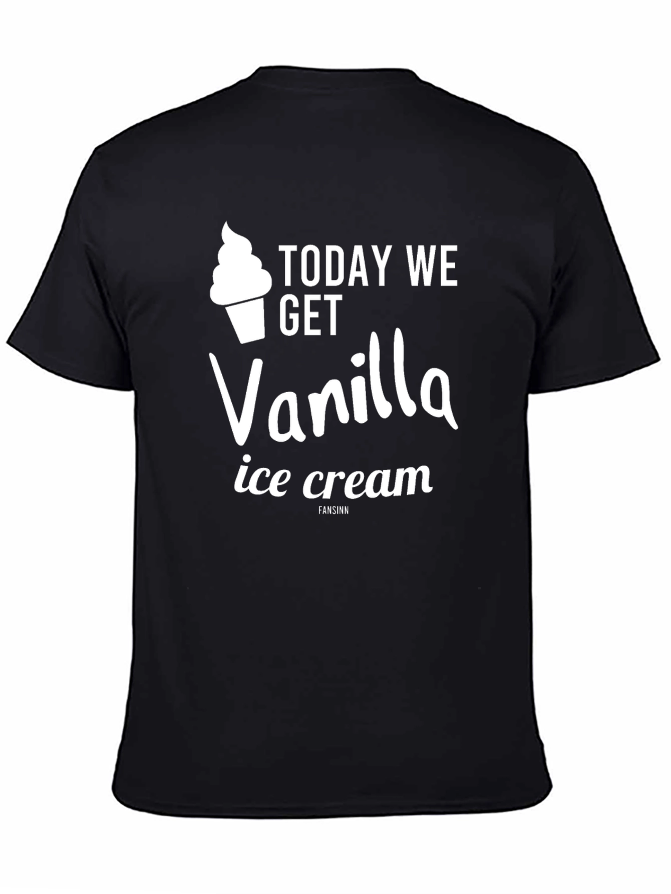 Vanilla Ice Cream T-Shirt - Black Graphic Tee