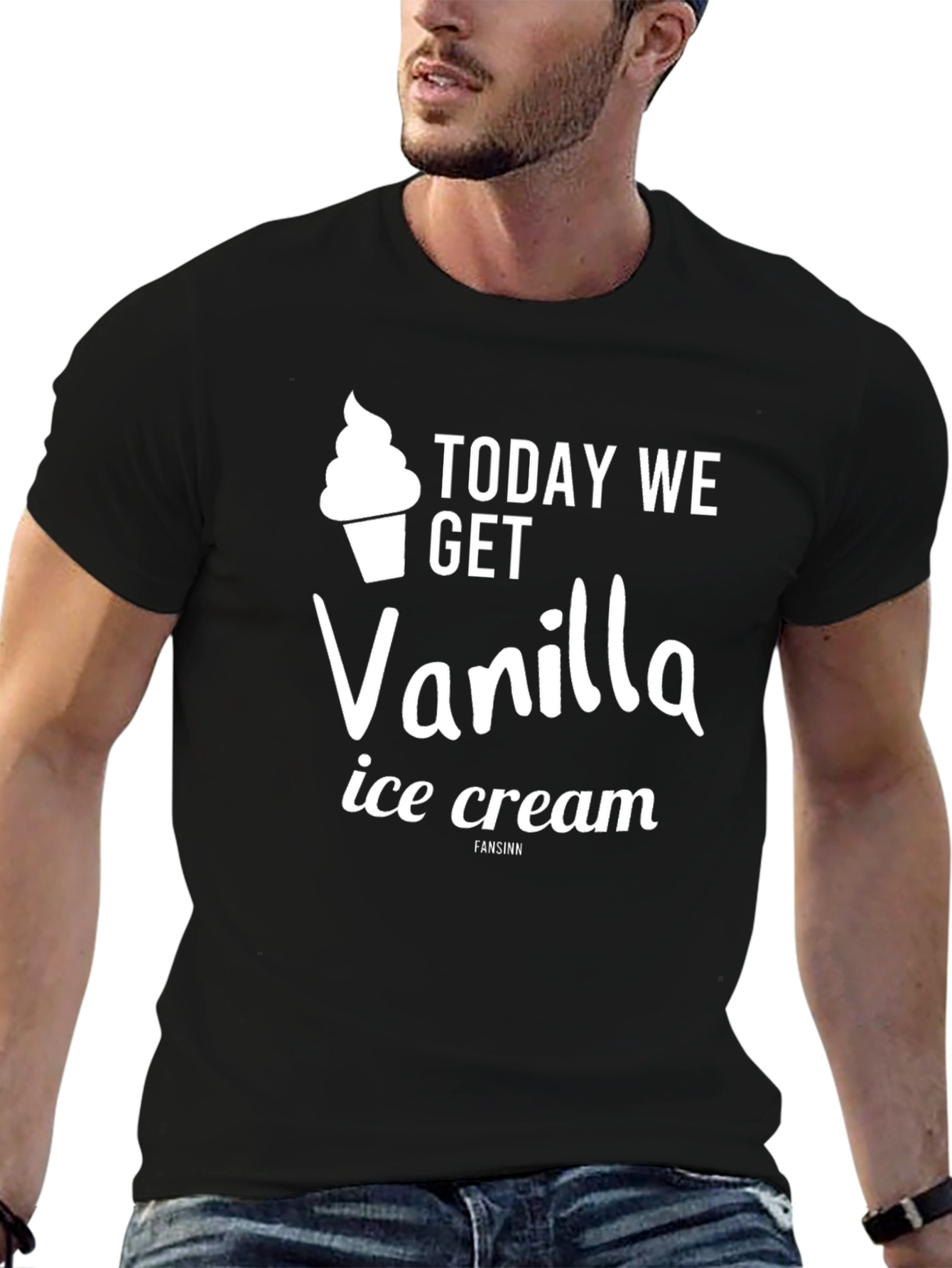 Vanilla Ice Cream T-Shirt - Black Graphic Tee