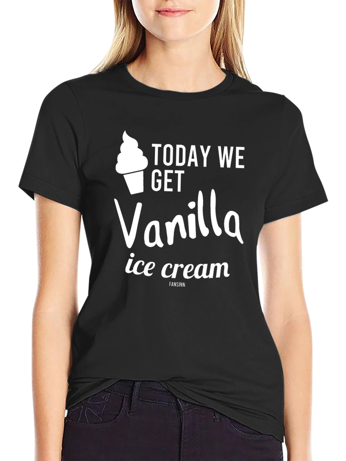 Vanilla Ice Cream T-Shirt - Black Graphic Tee