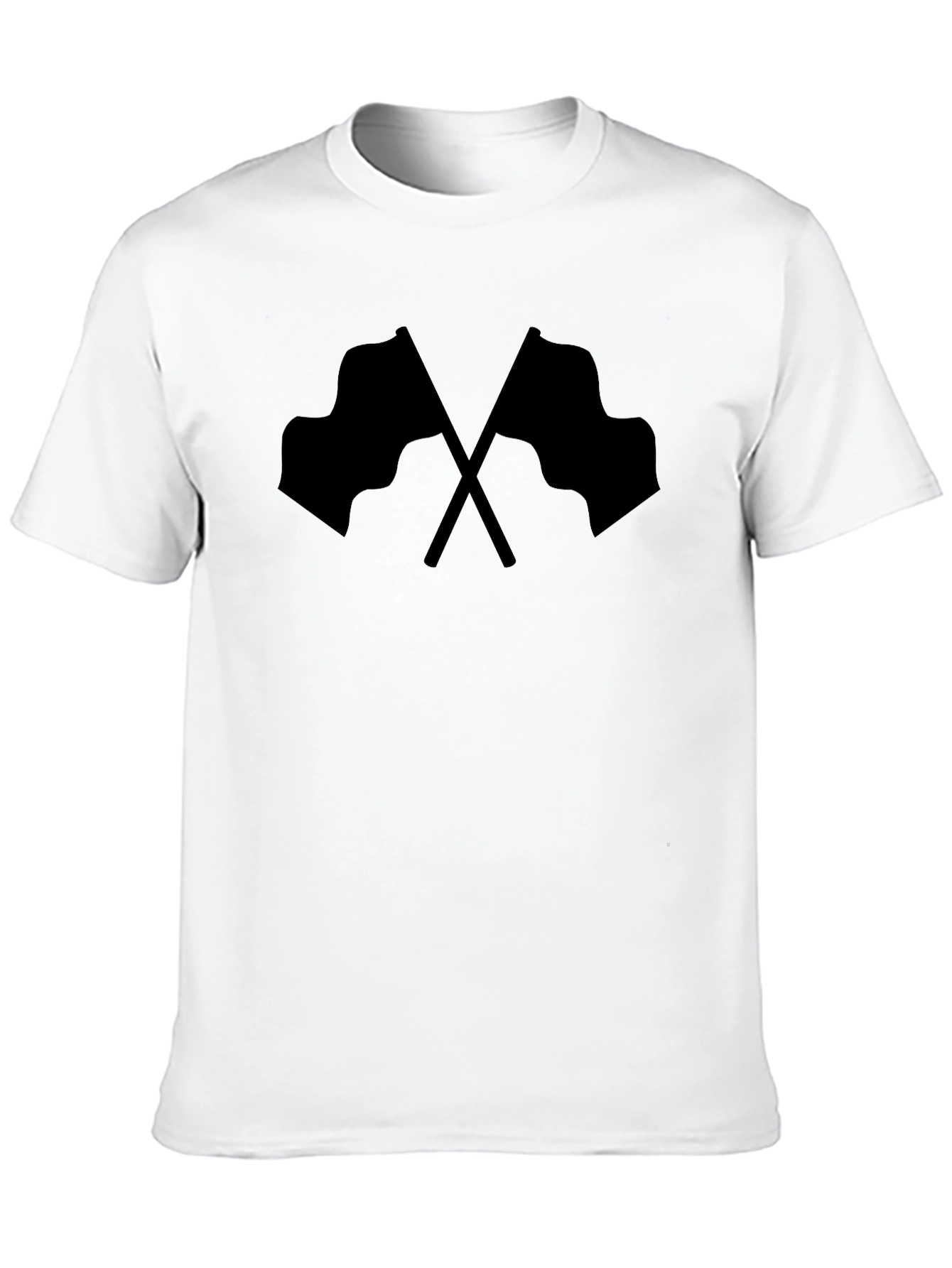 Checkered Flags Graphic Tee - Black