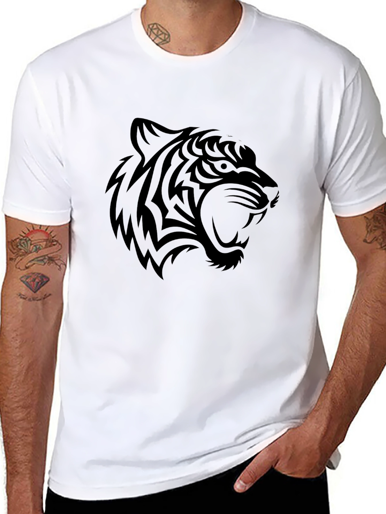 Black Tiger Graphic Tee - Mens