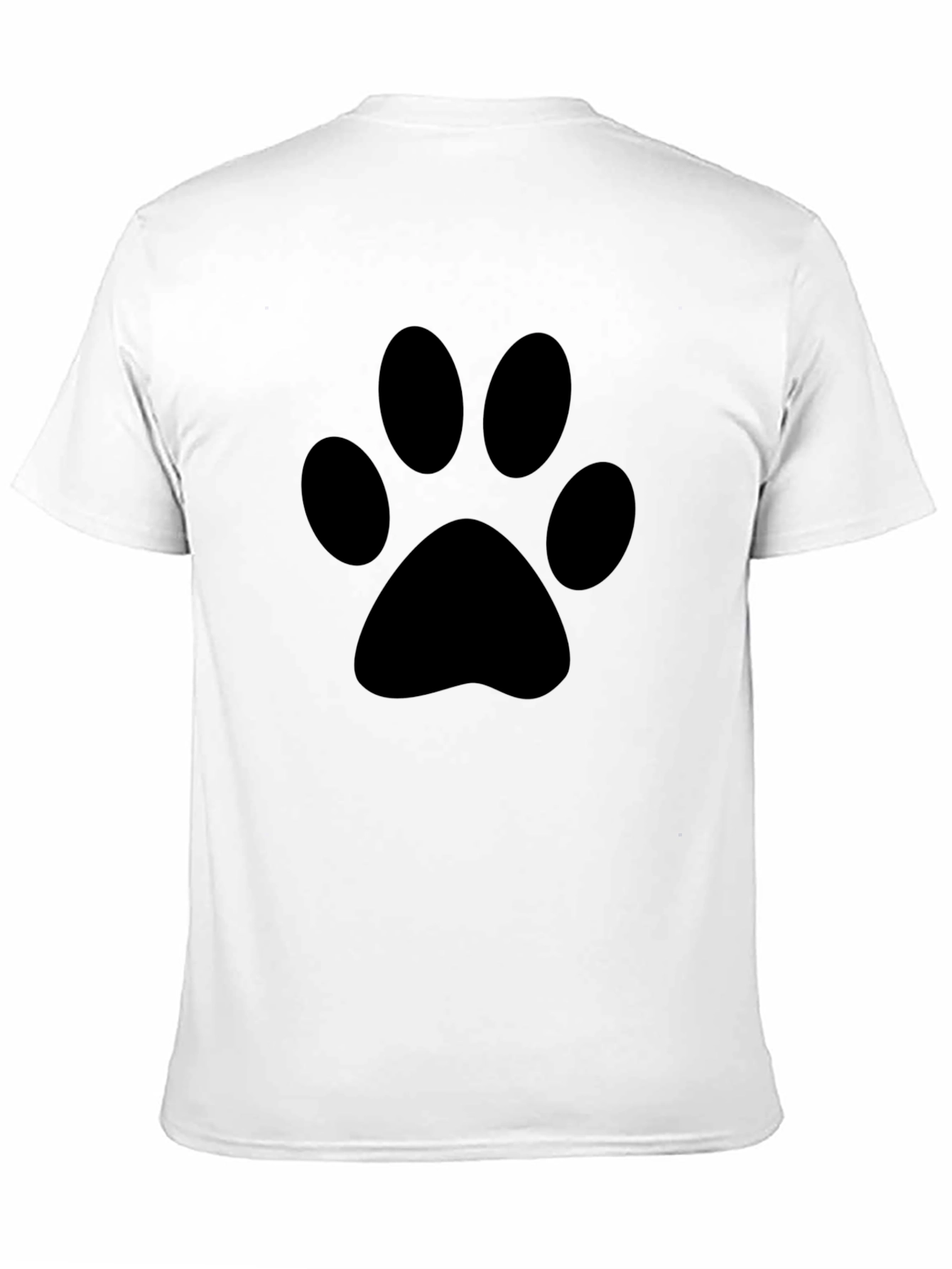 Black Paw Print Graphic Tee - Casual Comfort