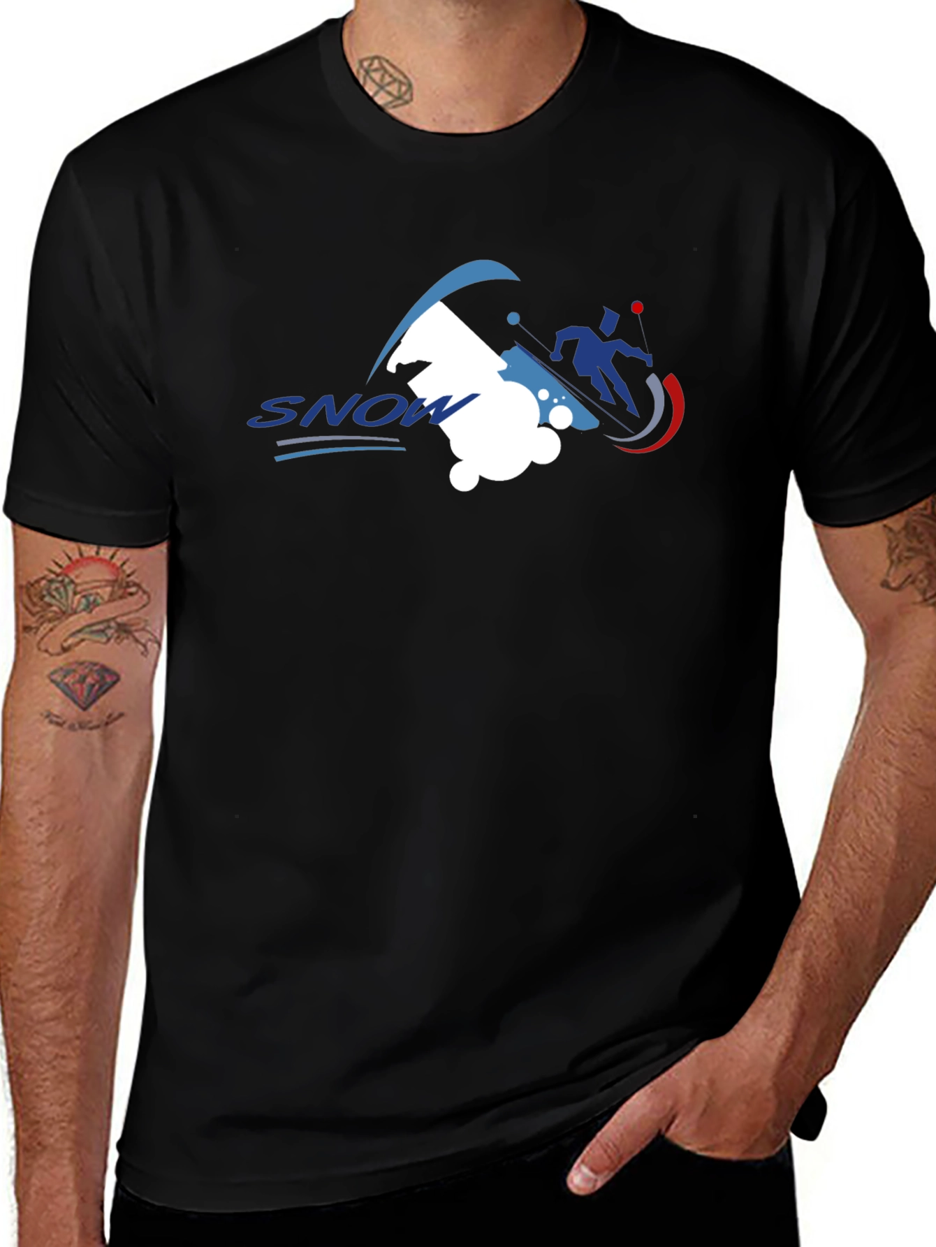Snow Sports Graphic Tee - Black