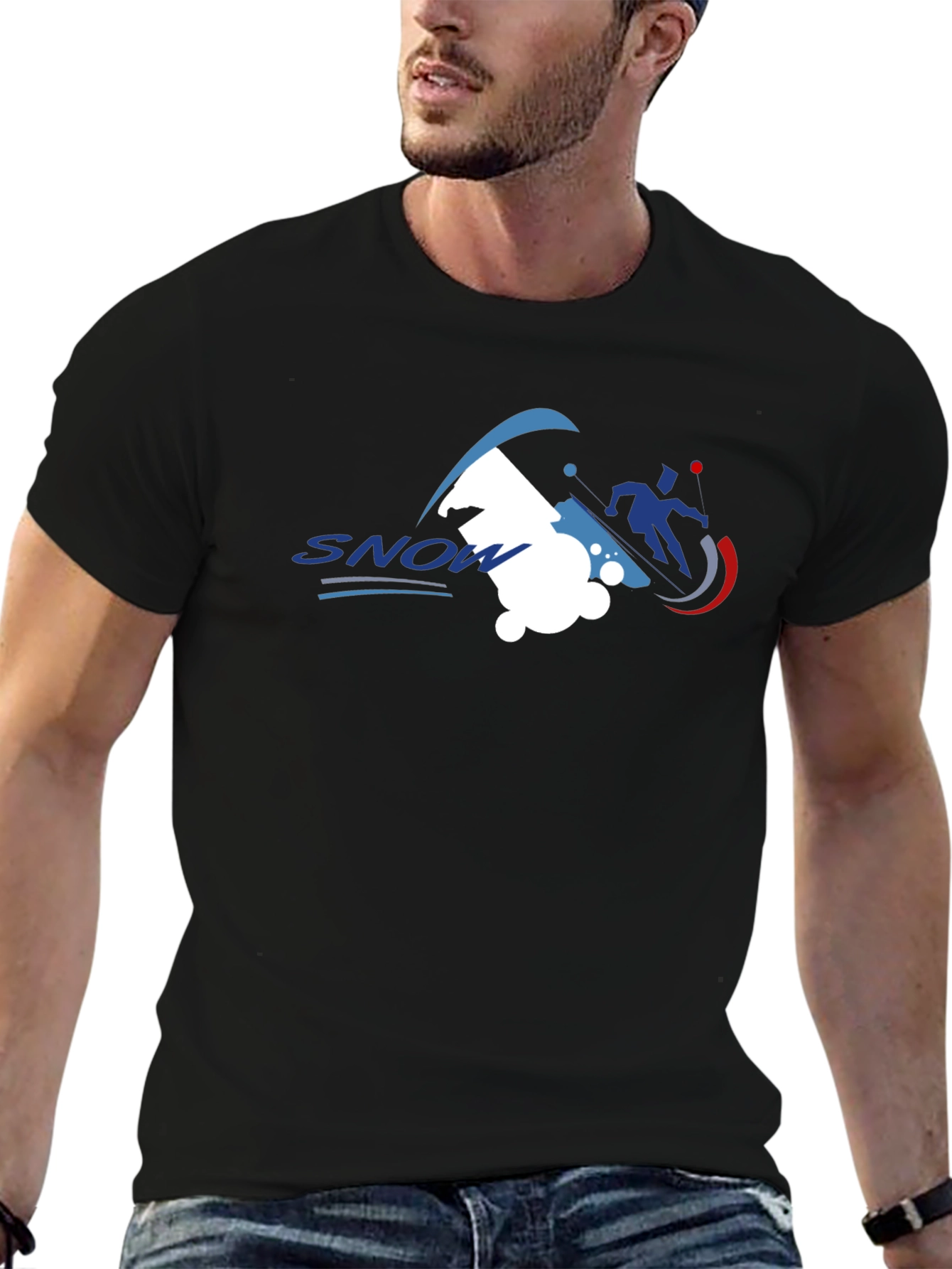 Snow Sports Graphic Tee - Black
