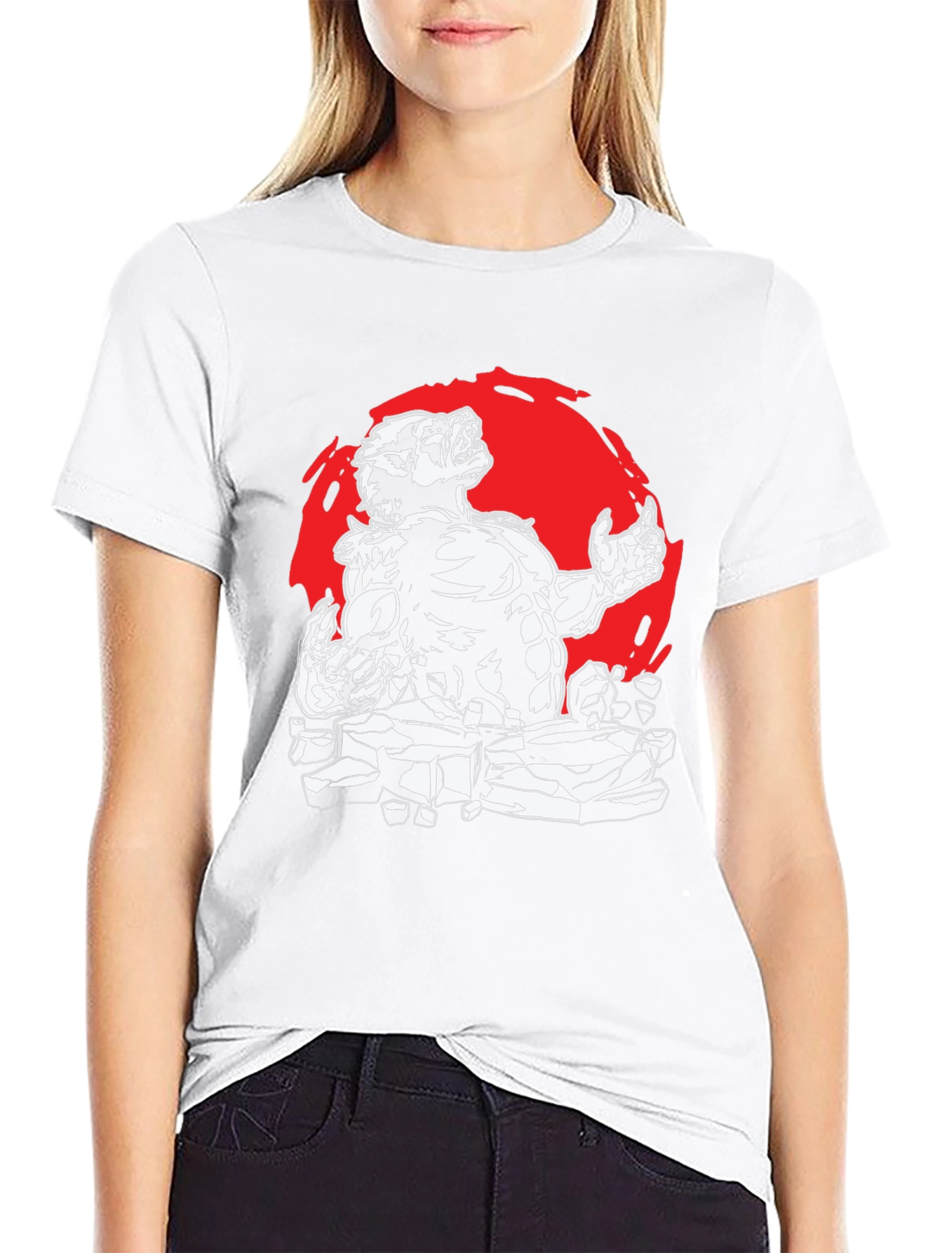 Werewolf Graphic Tee - Black Cotton Shirt