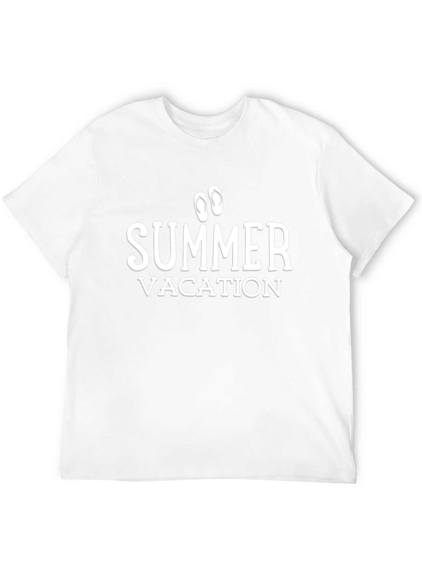 Summer Vacation Black Graphic T-Shirt
