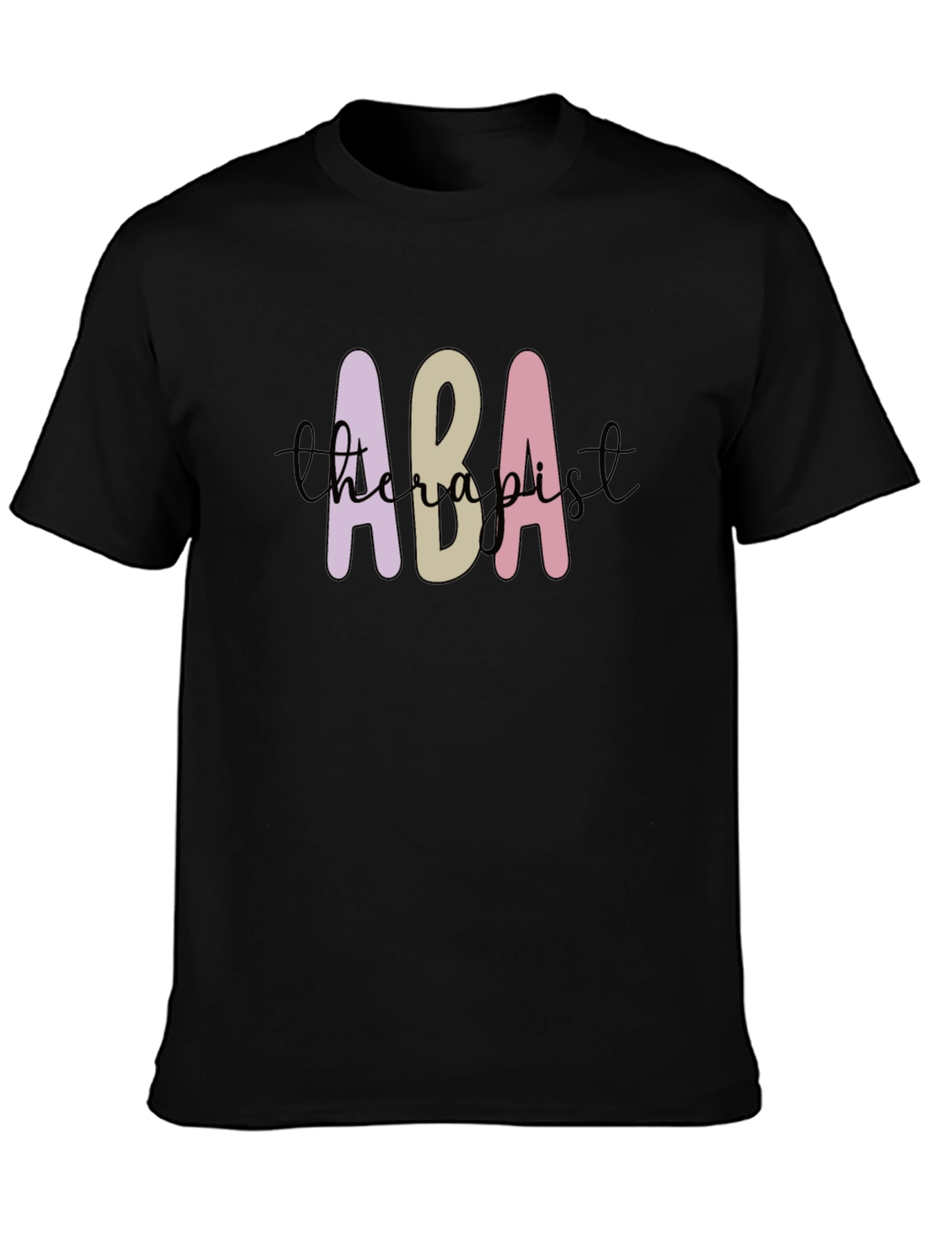ABA Therapist Graphic T-Shirt - Black Cotton Tee
