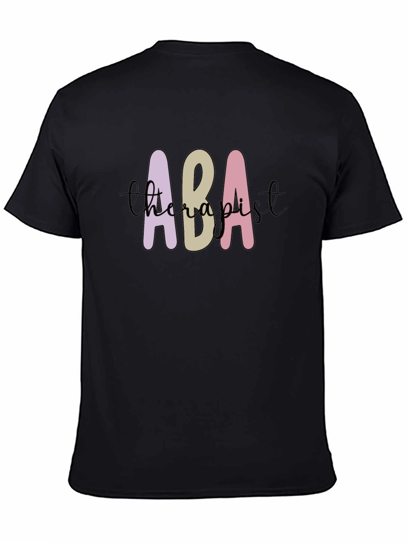 ABA Therapist Graphic T-Shirt - Black Cotton Tee