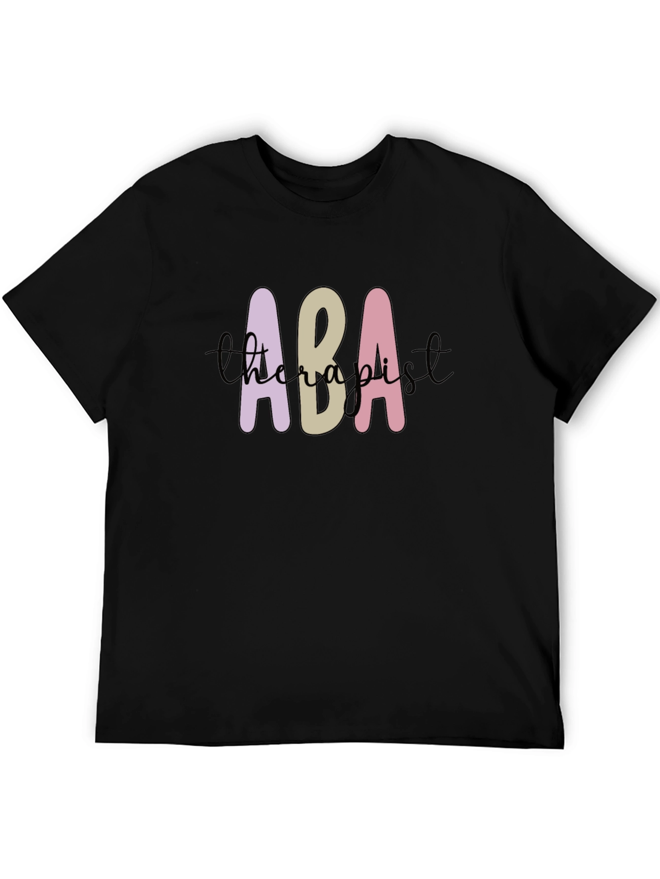ABA Therapist Graphic T-Shirt - Black Cotton Tee