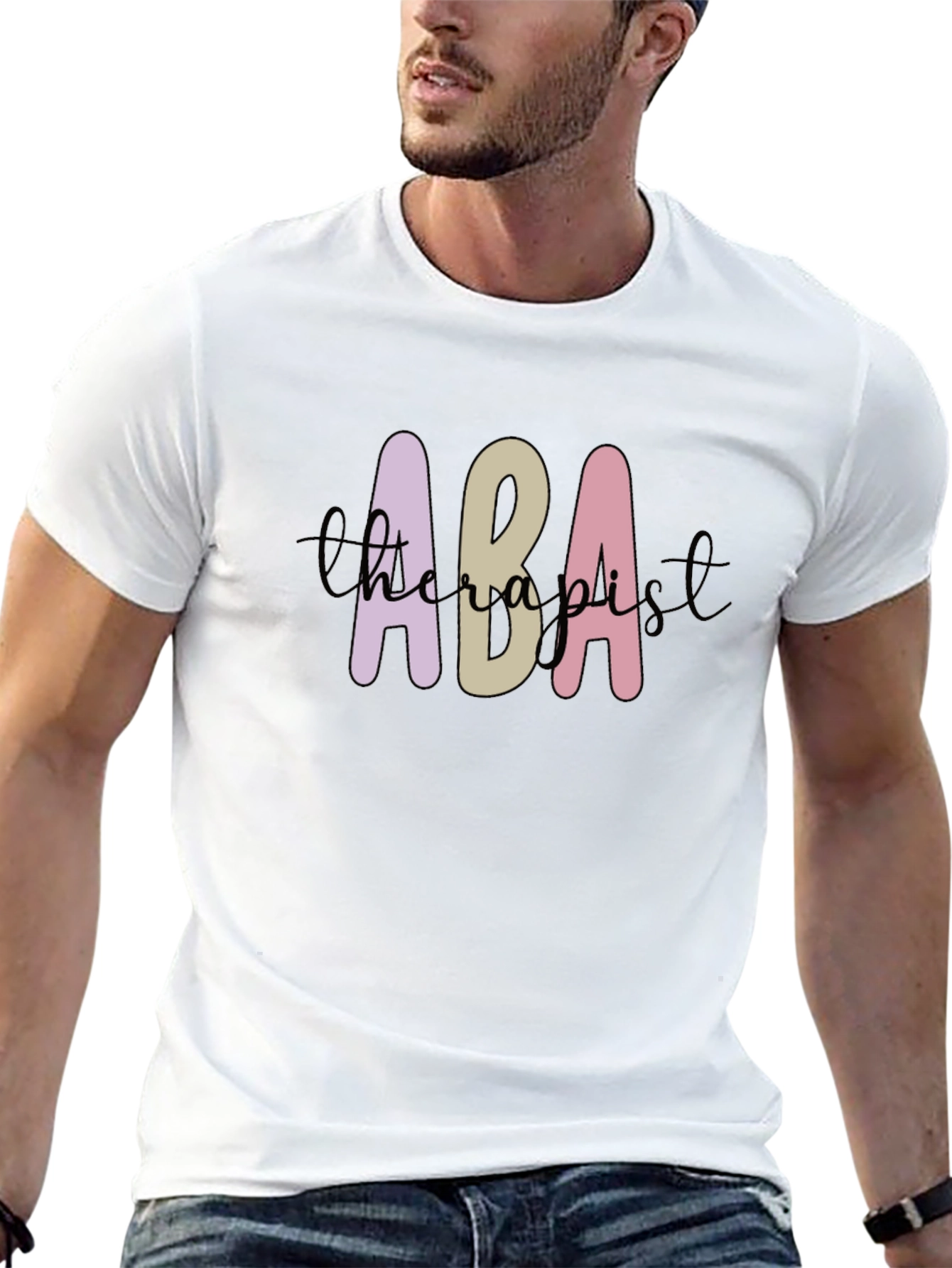 ABA Therapist Graphic T-Shirt - Black Cotton Tee