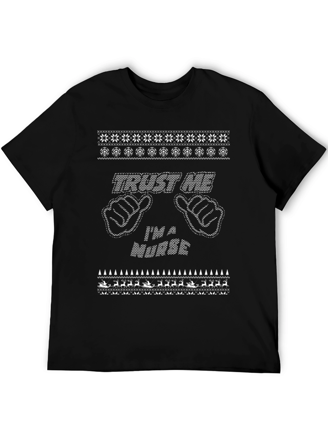 Trust Me Im a Nurse Christmas Sweater Style T-Shirt