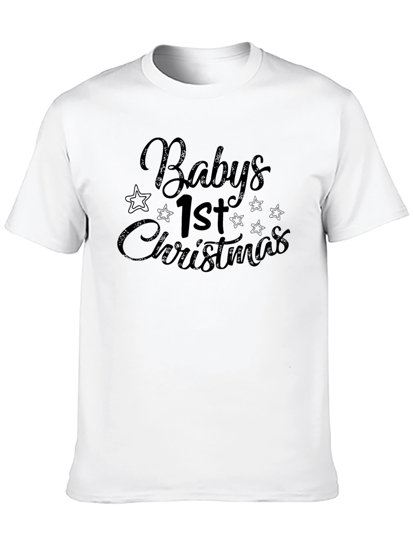 Babys 1st Christmas Black Graphic Tee