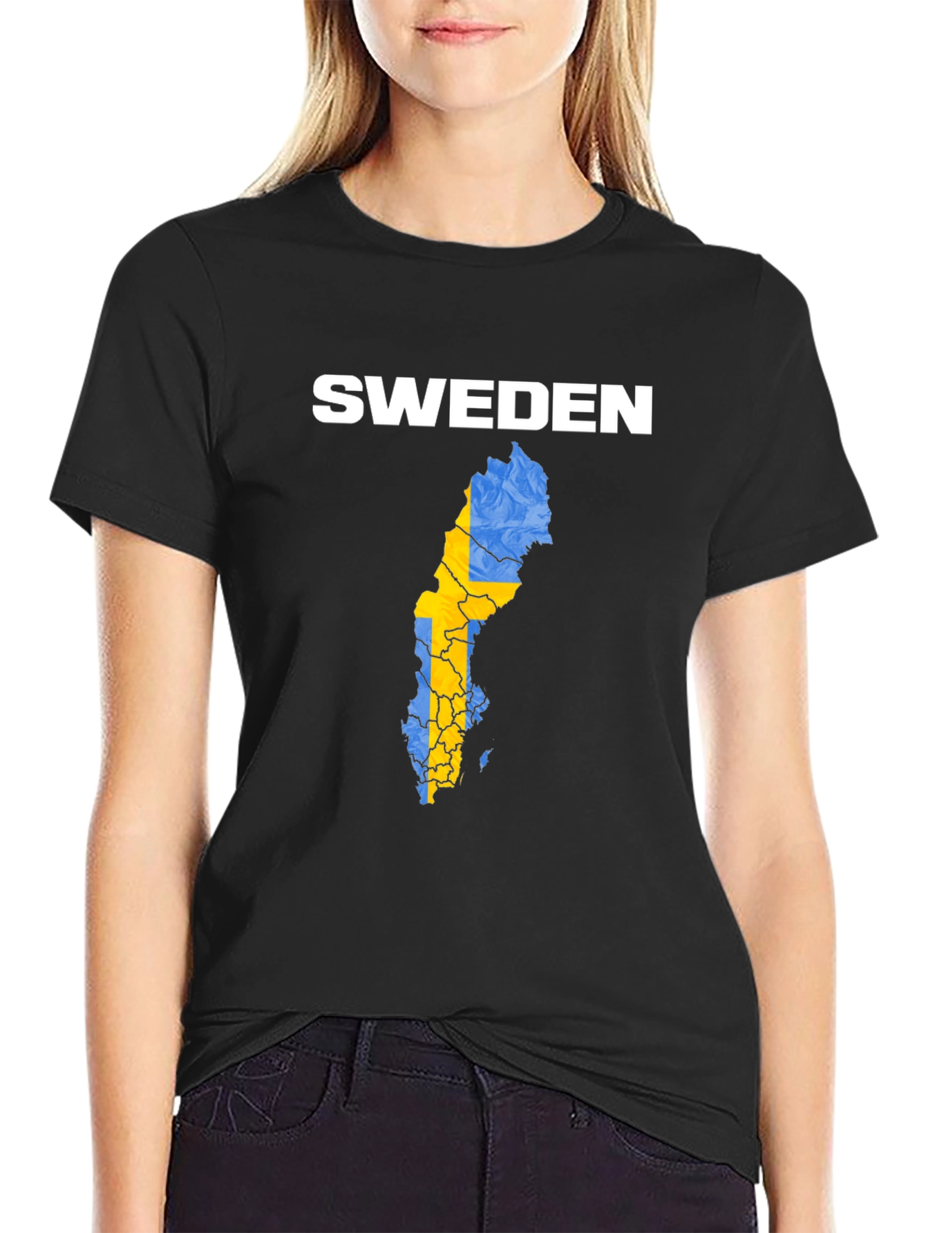 Sweden Map Flag T-Shirt | Country Pride Tee