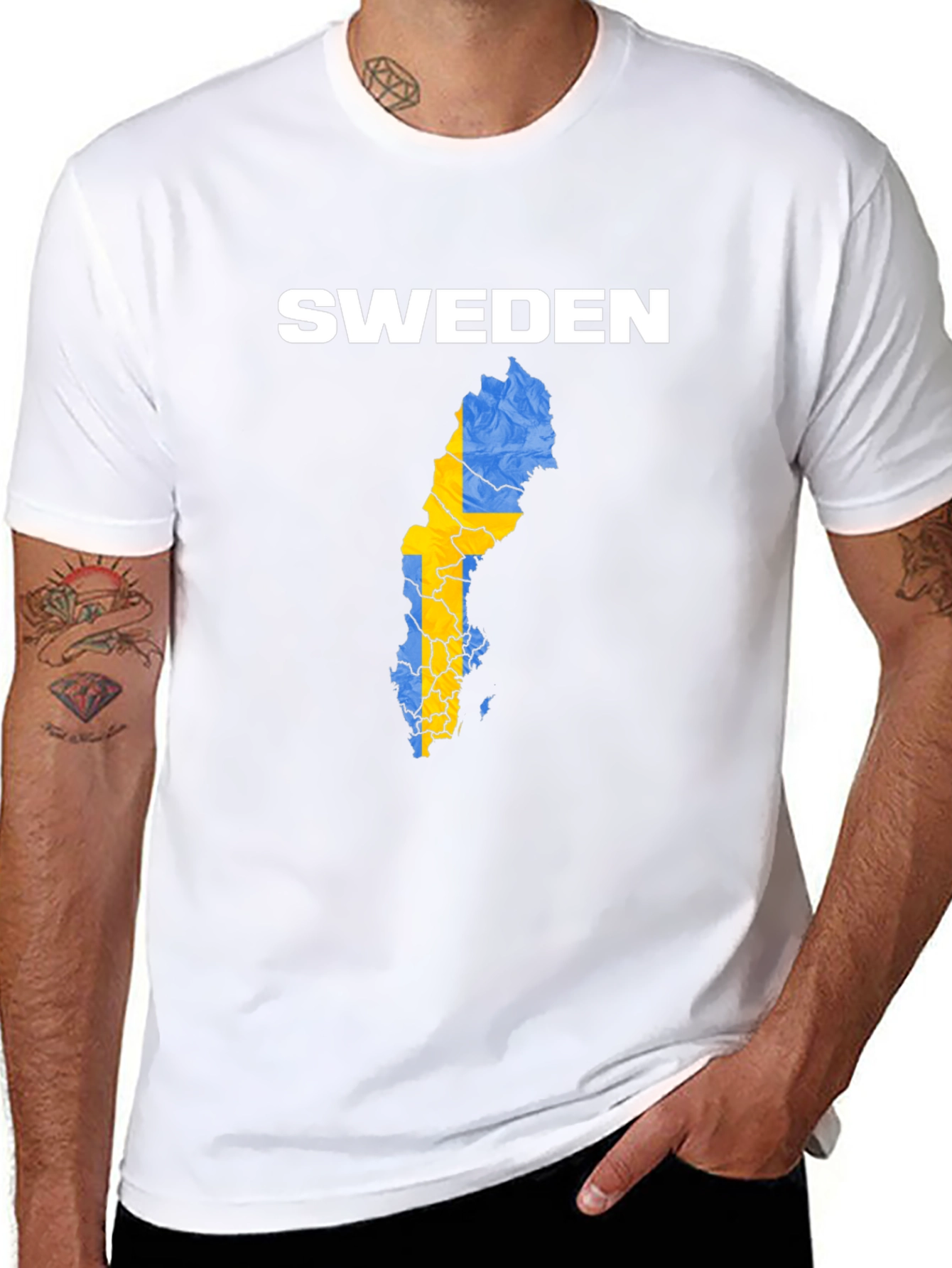 Sweden Map Flag T-Shirt | Country Pride Tee