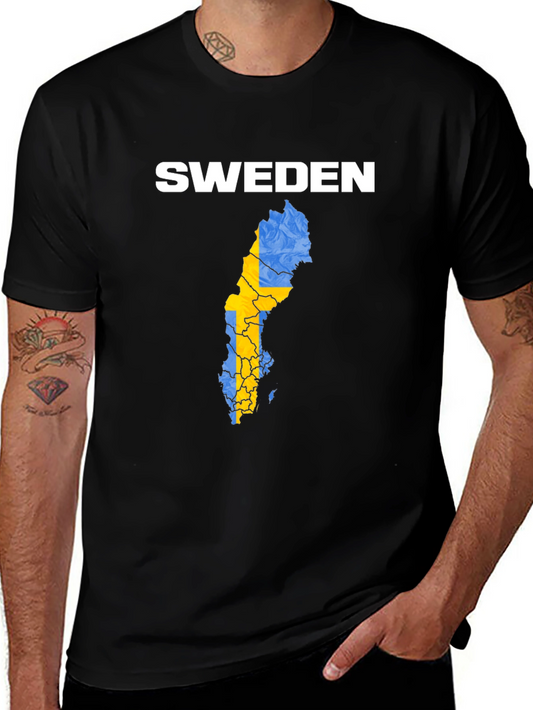 Sweden Map Flag T-Shirt | Country Pride Tee