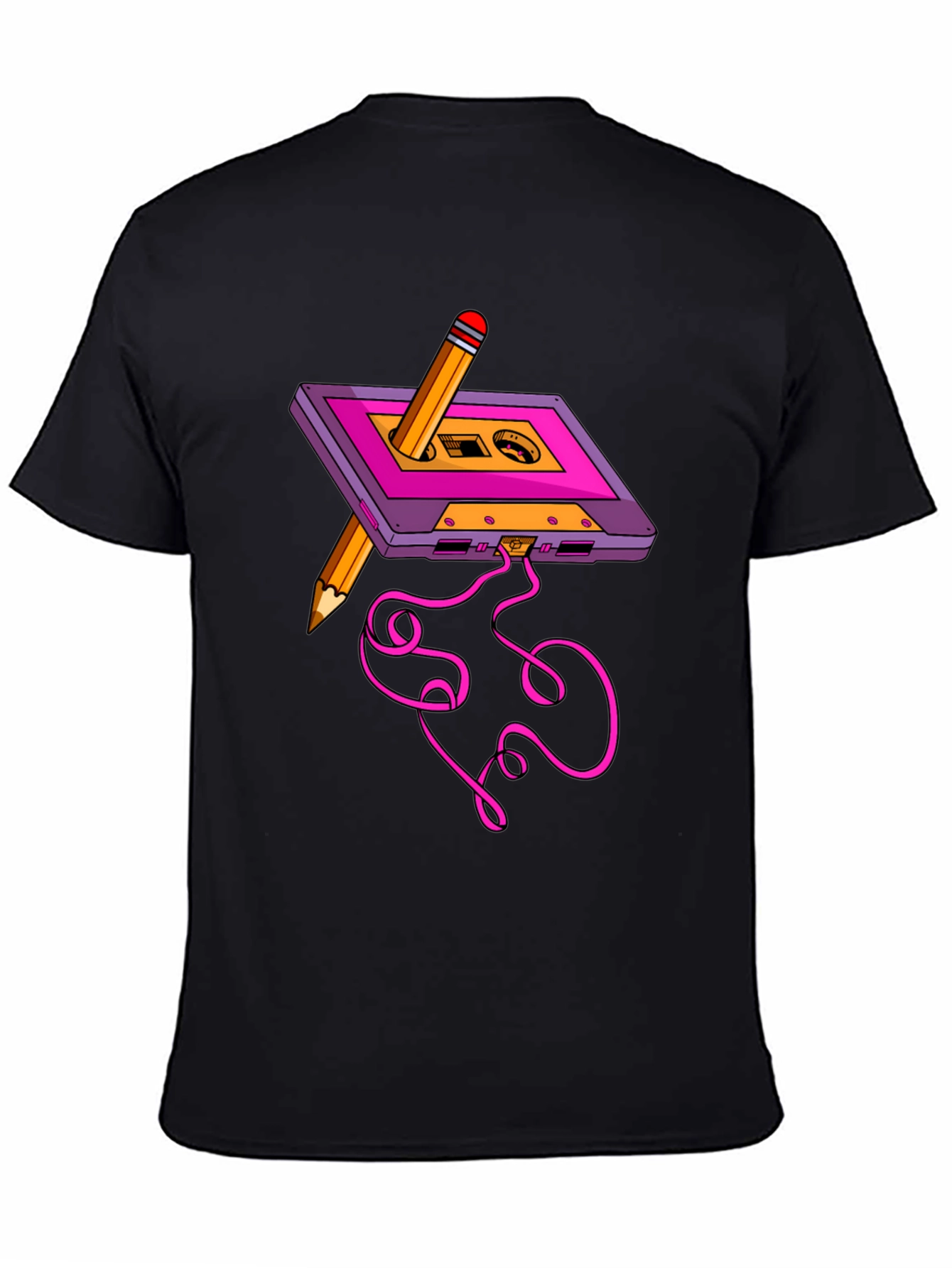 Cassette & Pencil Graphic Tee