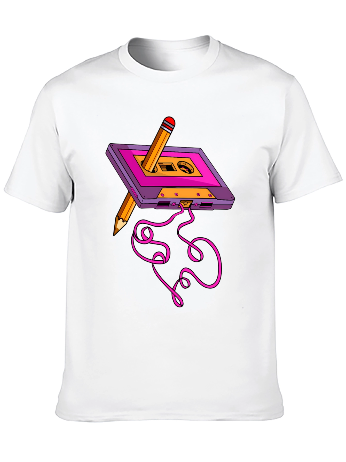 Cassette & Pencil Graphic Tee