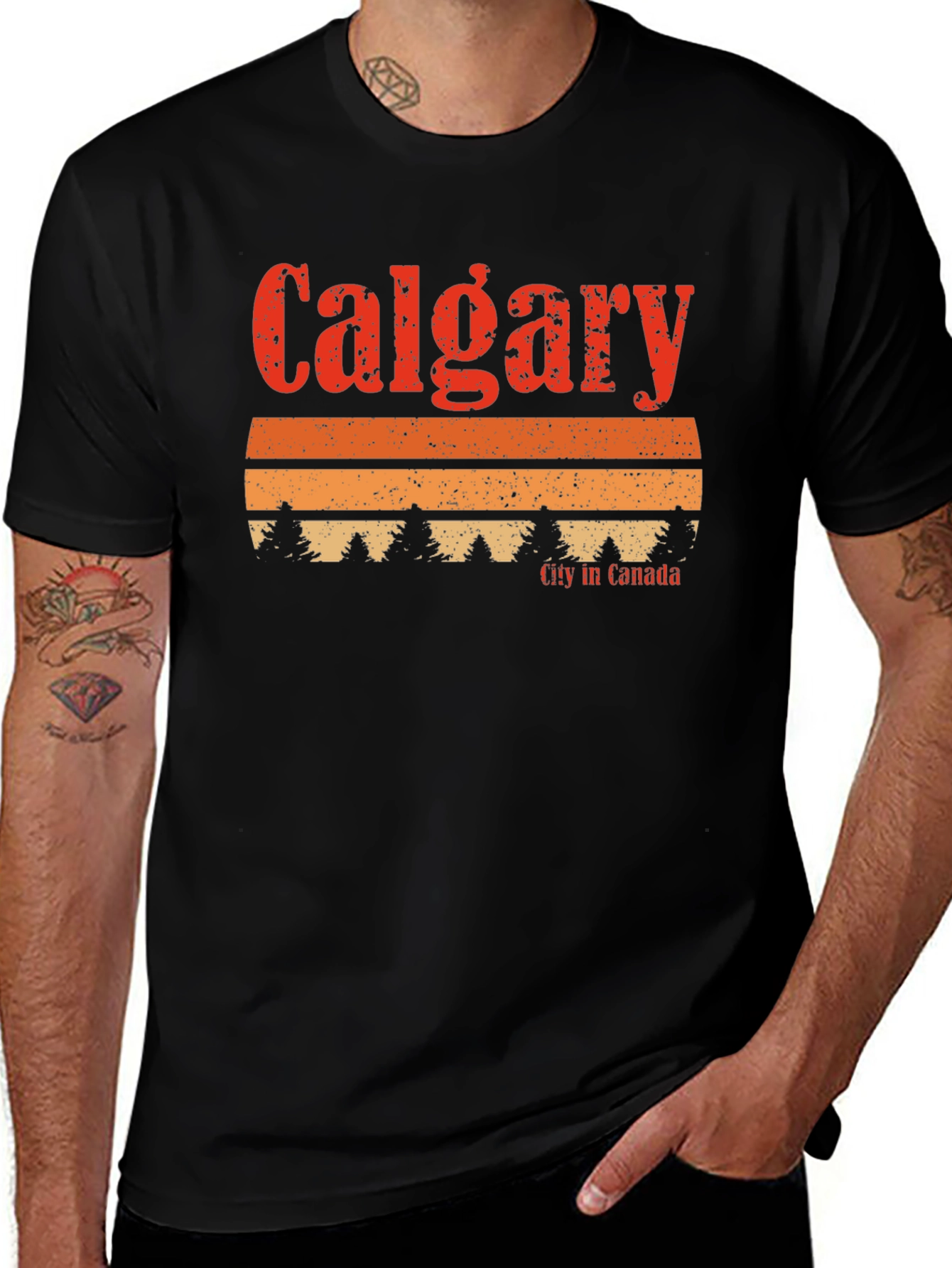 Calgary Canada Retro T-Shirt