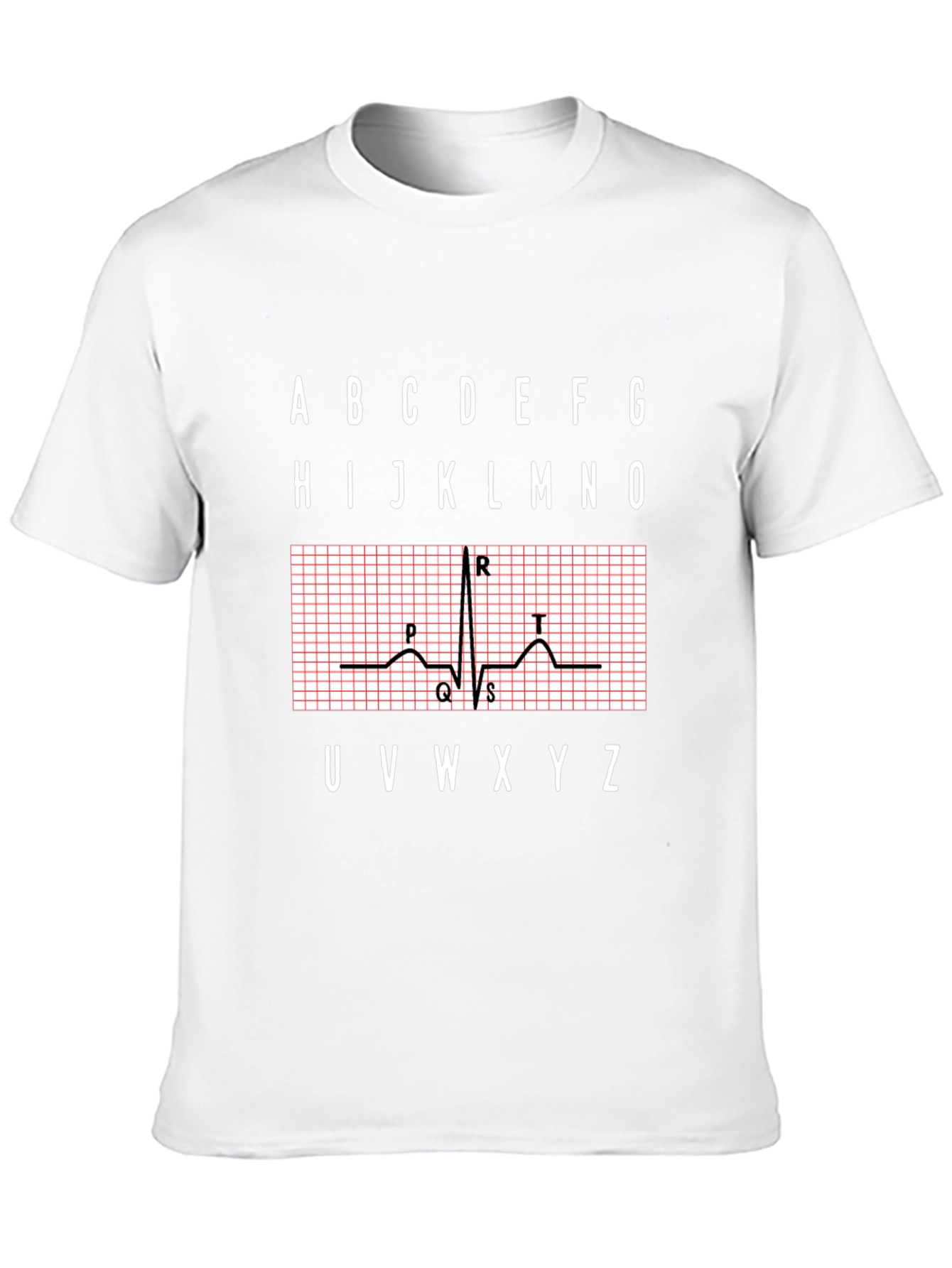 ECG Alphabet Shirt - Medical Heartbeat Tee