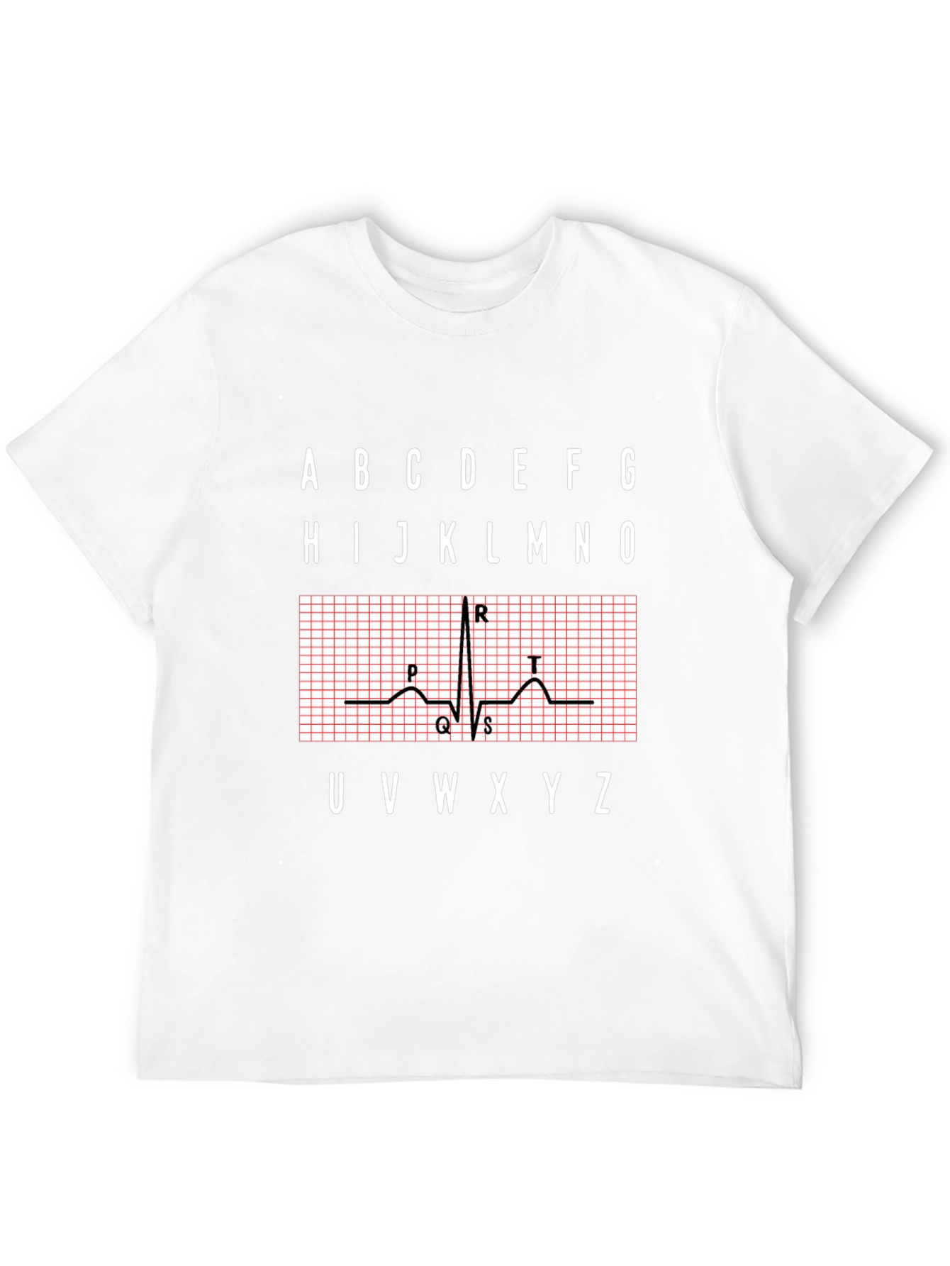 ECG Alphabet Shirt - Medical Heartbeat Tee