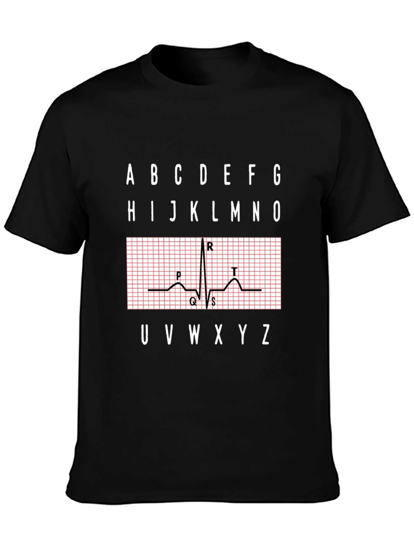 ECG Alphabet Shirt - Medical Heartbeat Tee