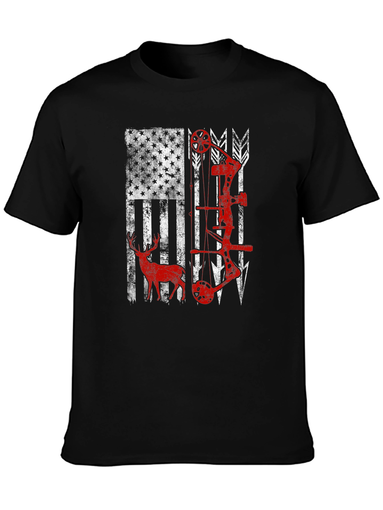 American Flag Bow Hunting T-Shirt