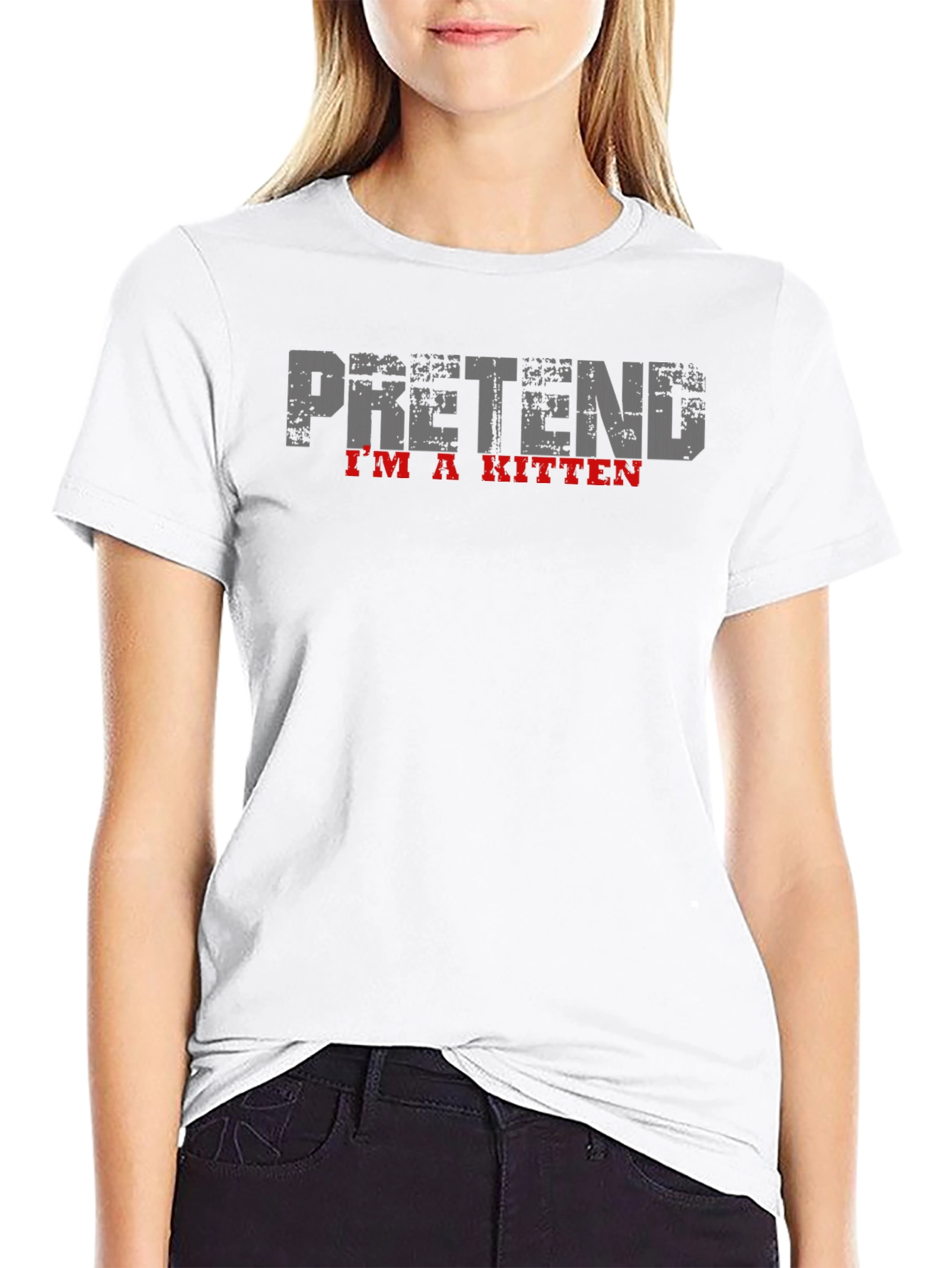 Pretend Im a Kitten Black T-Shirt