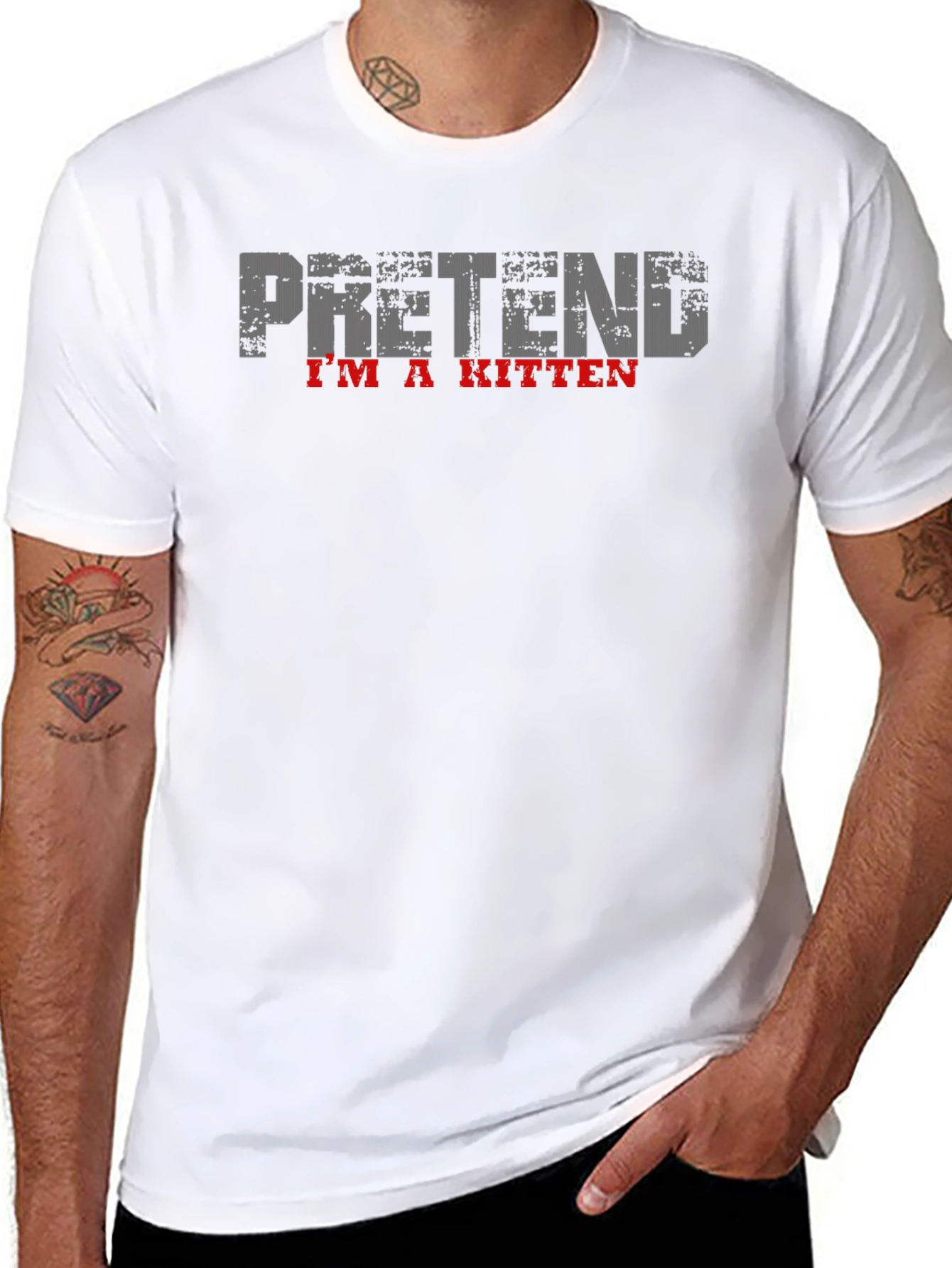 Pretend Im a Kitten Black T-Shirt