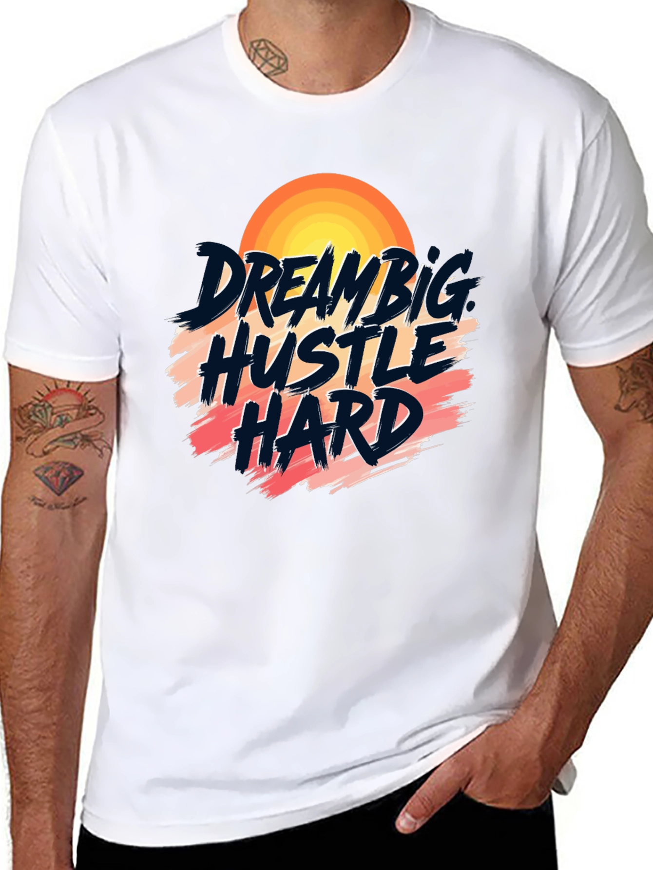 Dream Big Hustle Hard Graphic Tee