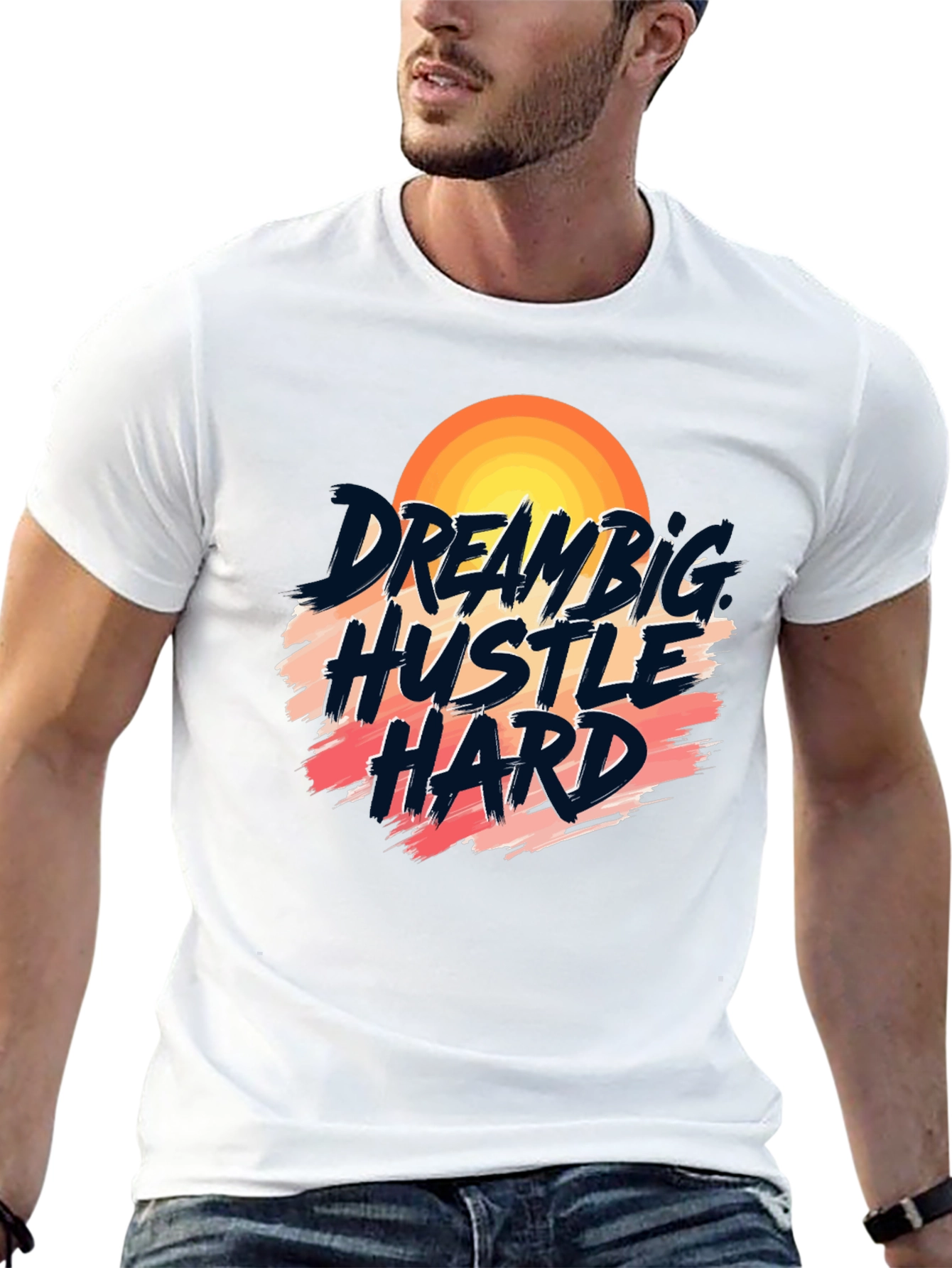 Dream Big Hustle Hard Graphic Tee